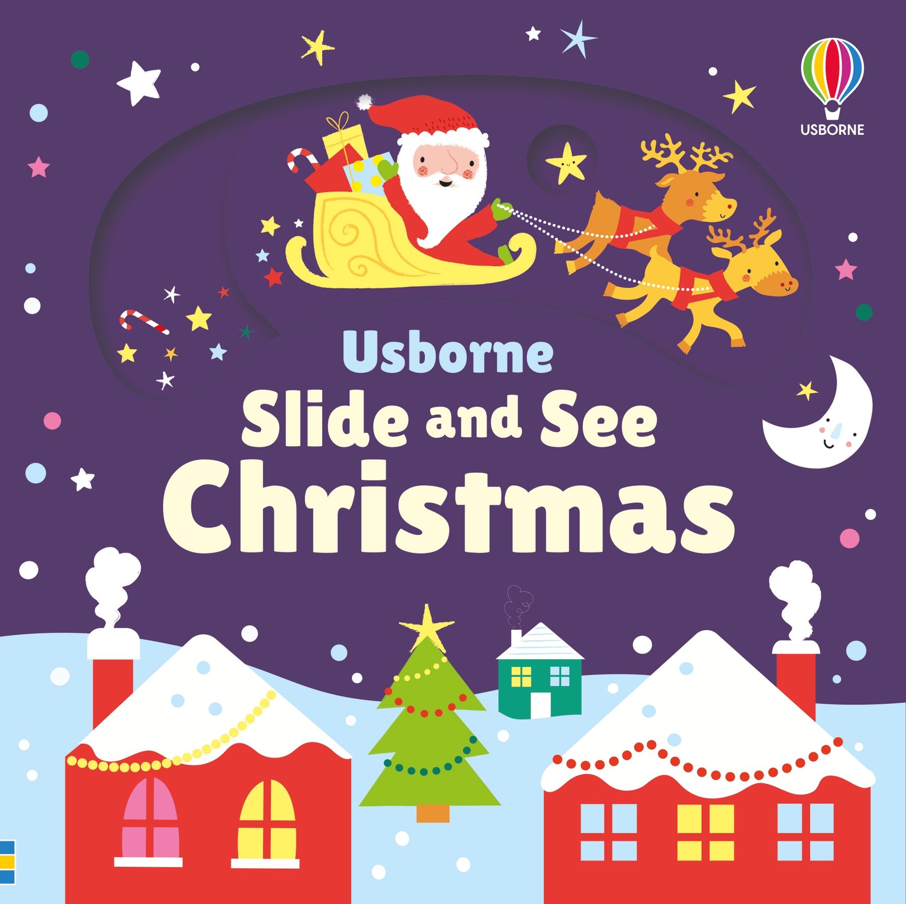 Usborne – Slide and See Christmas – Carte pentru copii 6+ luni – carte pentru copii Usborne, copertă