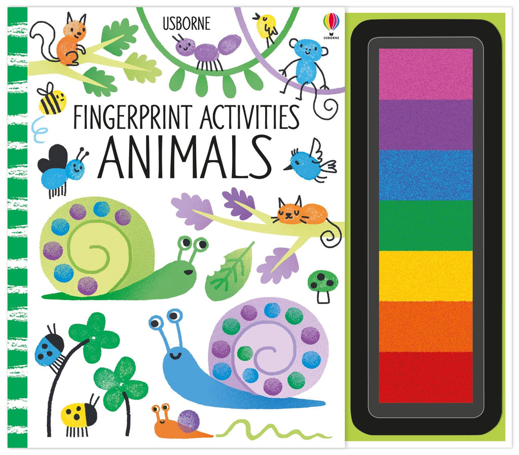 Usborne – Fingerprint Activities Animals – Carte pentru copii 6+ ani – carte pentru copii Usborne, copertă