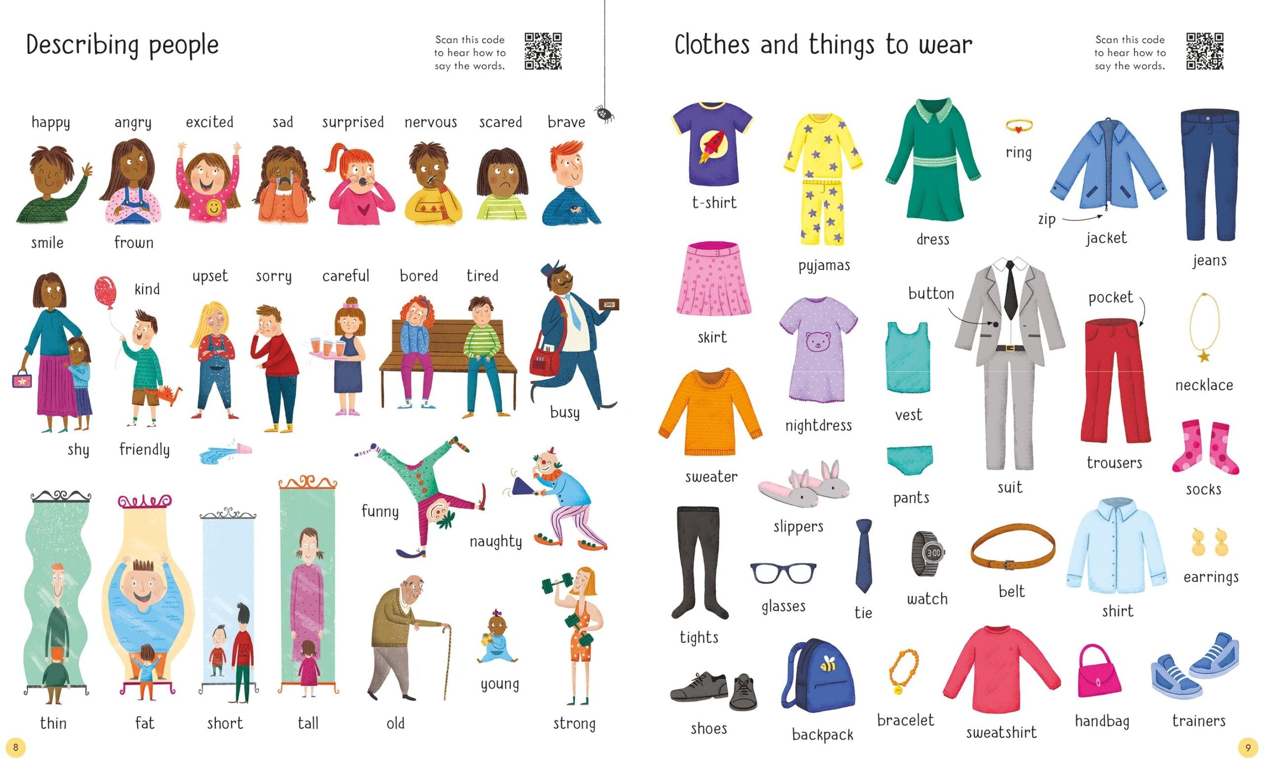 Usborne – 1000 English Words – Carte pentru copii 3+ ani – carte pentru copii Usborne, pagini interior ilustrate