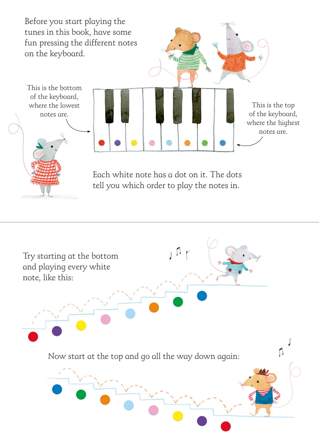 Usborne – My First Keyboard Book – Carte pentru copii 3+ ani – carte pentru copii Usborne, pagini interior ilustrate