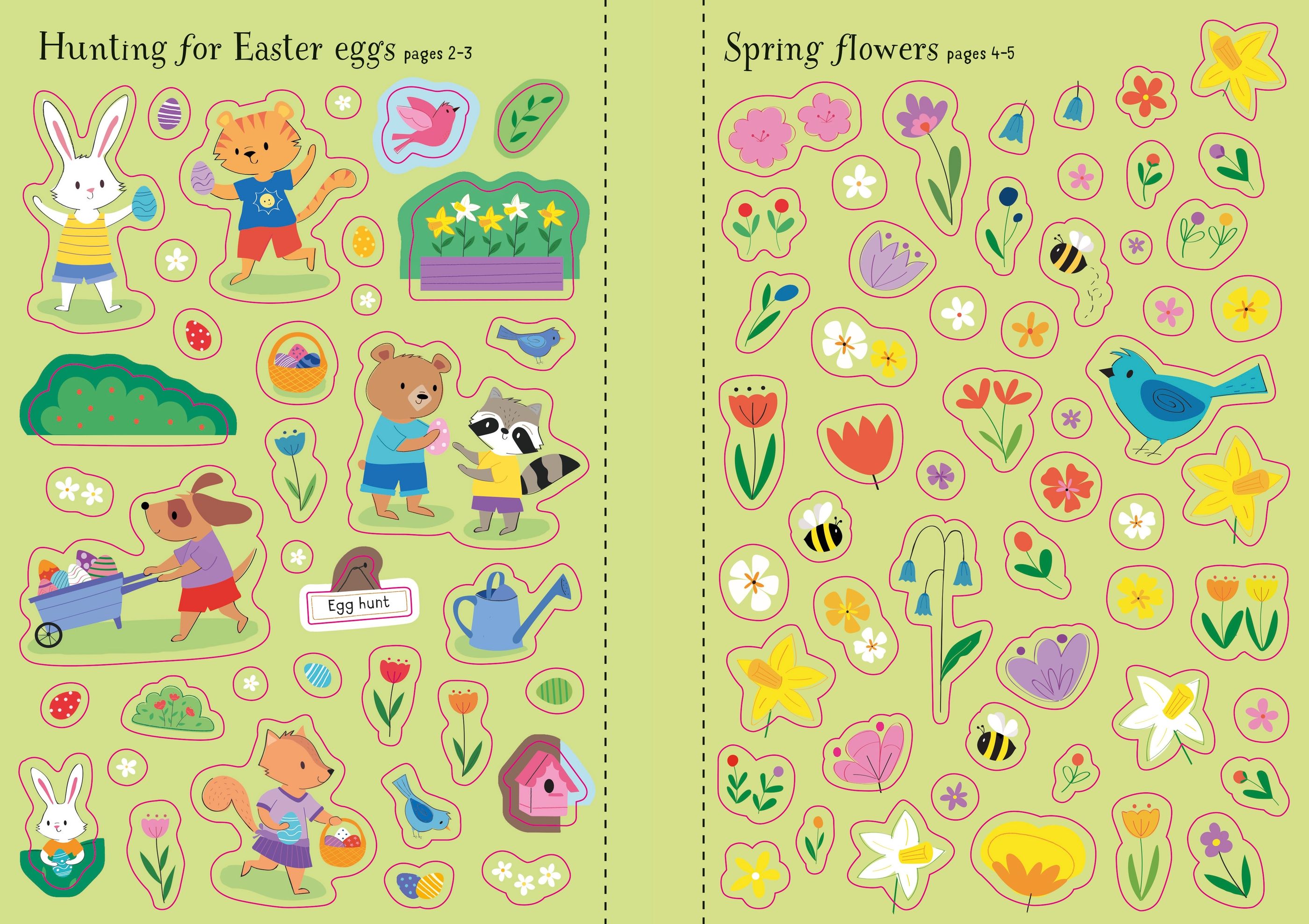 Usborne – Little First Stickers Easter – Carte cu stickere pentru copii 3+ ani – carte pentru copii Usborne, preview pagini
