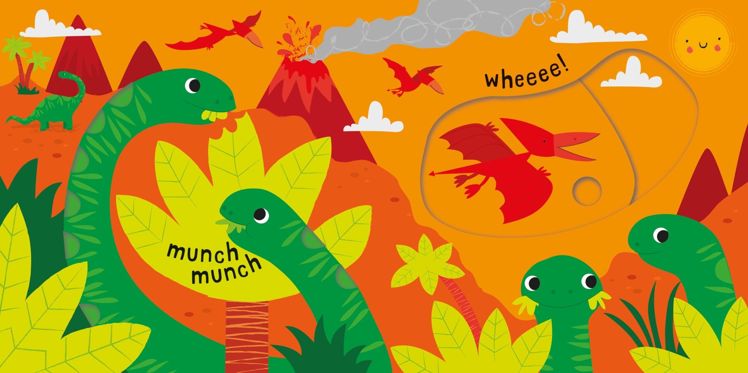 Usborne – Slide and See Dinosaurs – Carte pentru copii 6+ luni – carte pentru copii Usborne, pagini interior ilustrate