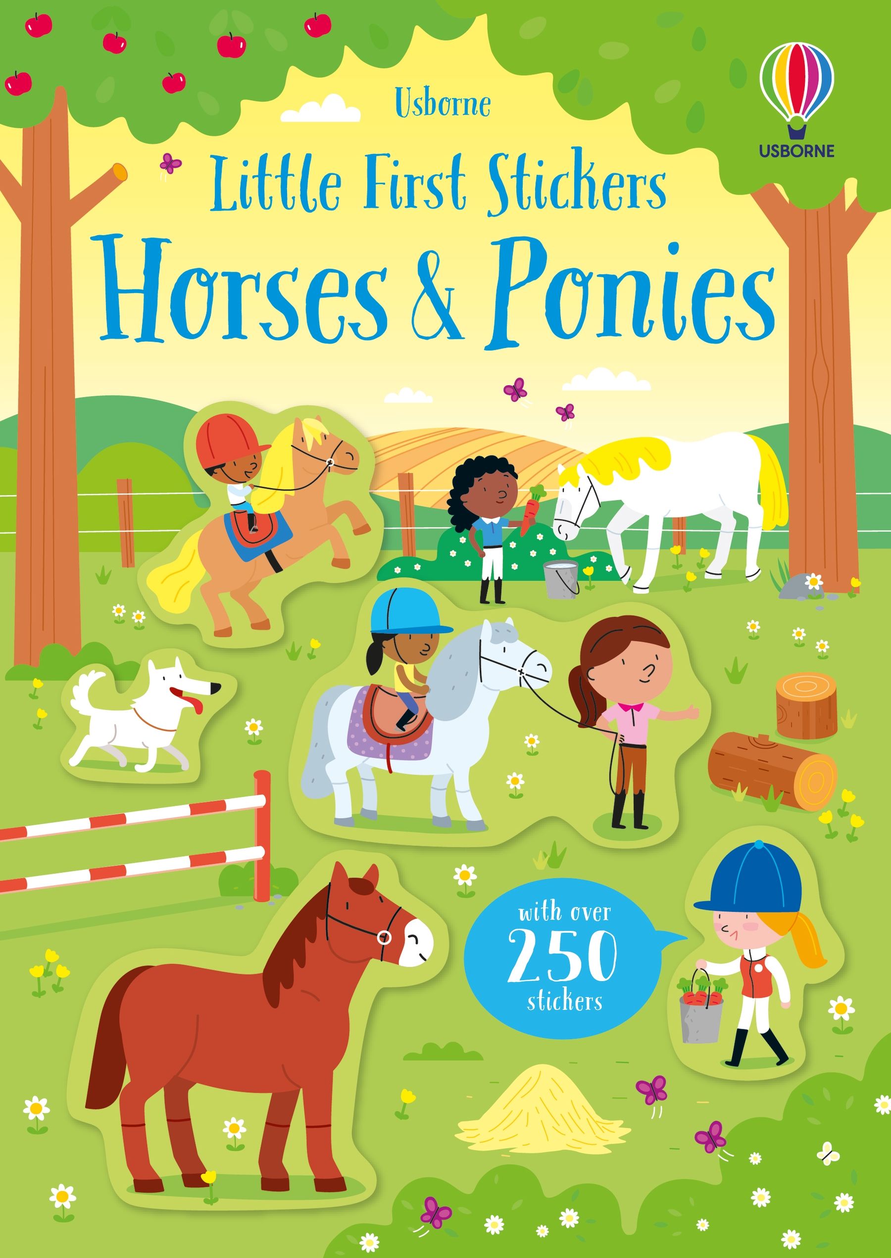 Usborne – Little First Stickers Horses and Ponies – Carte cu stickere pentru copii 3+ ani – carte pentru copii Usborne, copertă