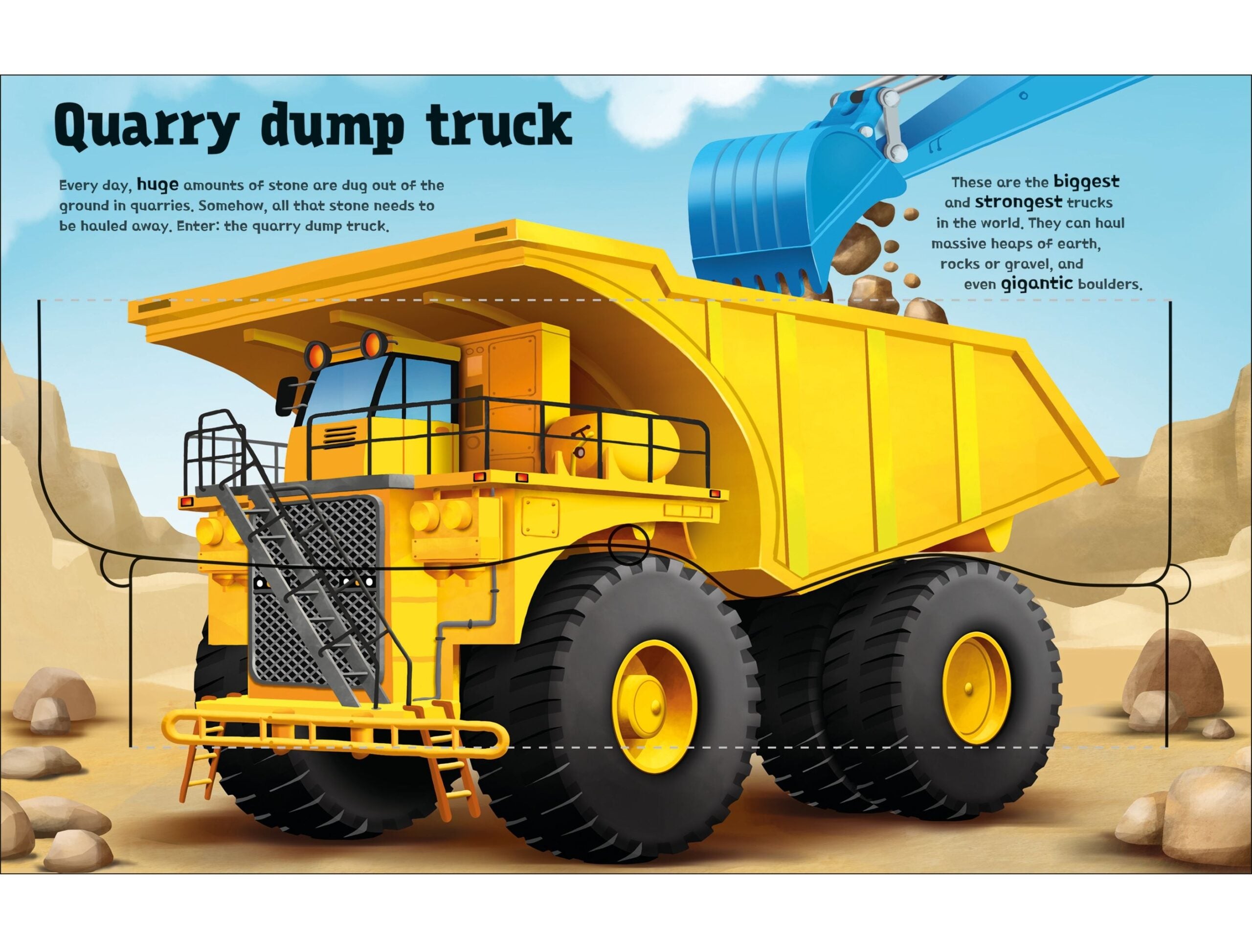 Usborne – Great Big Trucks (with great big flaps) – Carte pentru copii 3+ ani – carte pentru copii Usborne, preview pagini