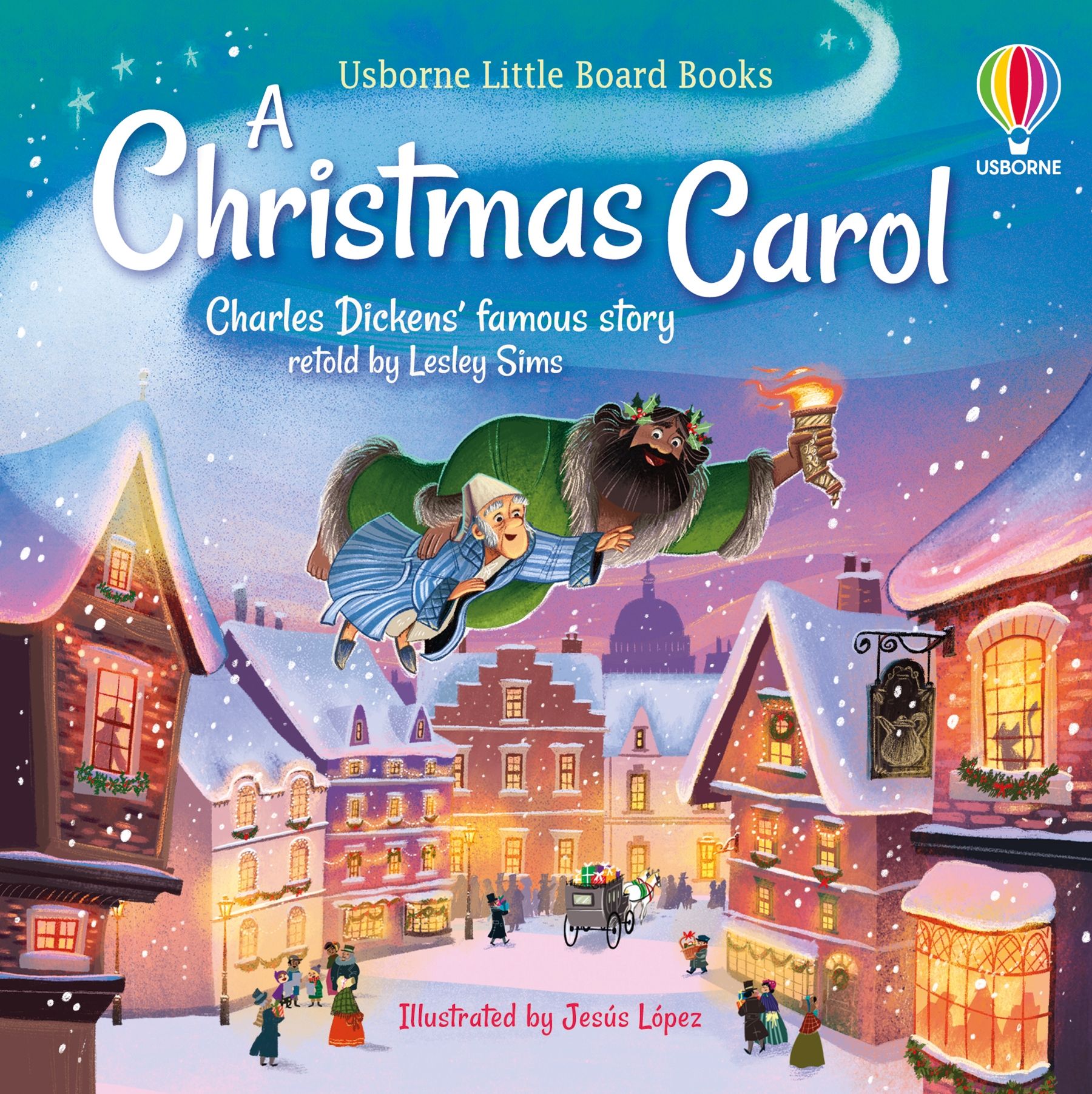 Usborne – Little Board Books: A Christmas Carol – Carte pentru copii 18+ luni – carte pentru copii Usborne, copertă