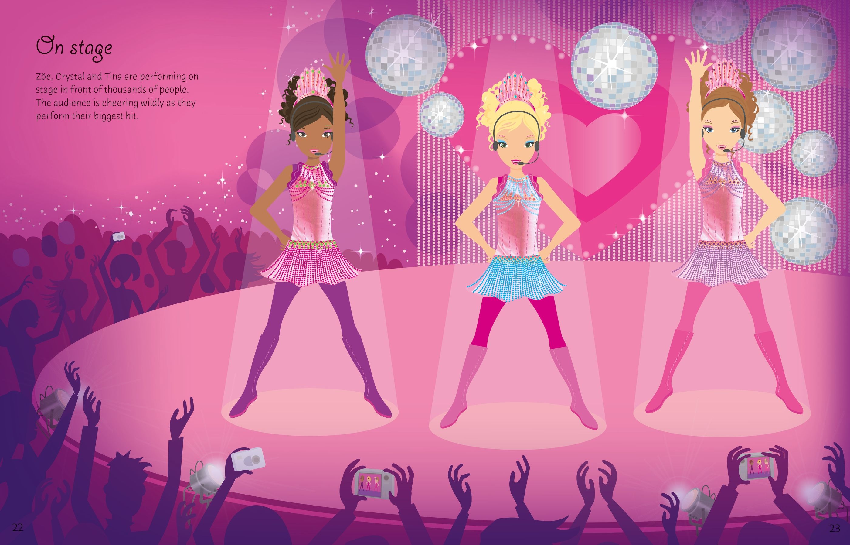 Usborne – Popstars – Carte cu stickere pentru copii 5+ ani – carte pentru copii Usborne, preview pagini