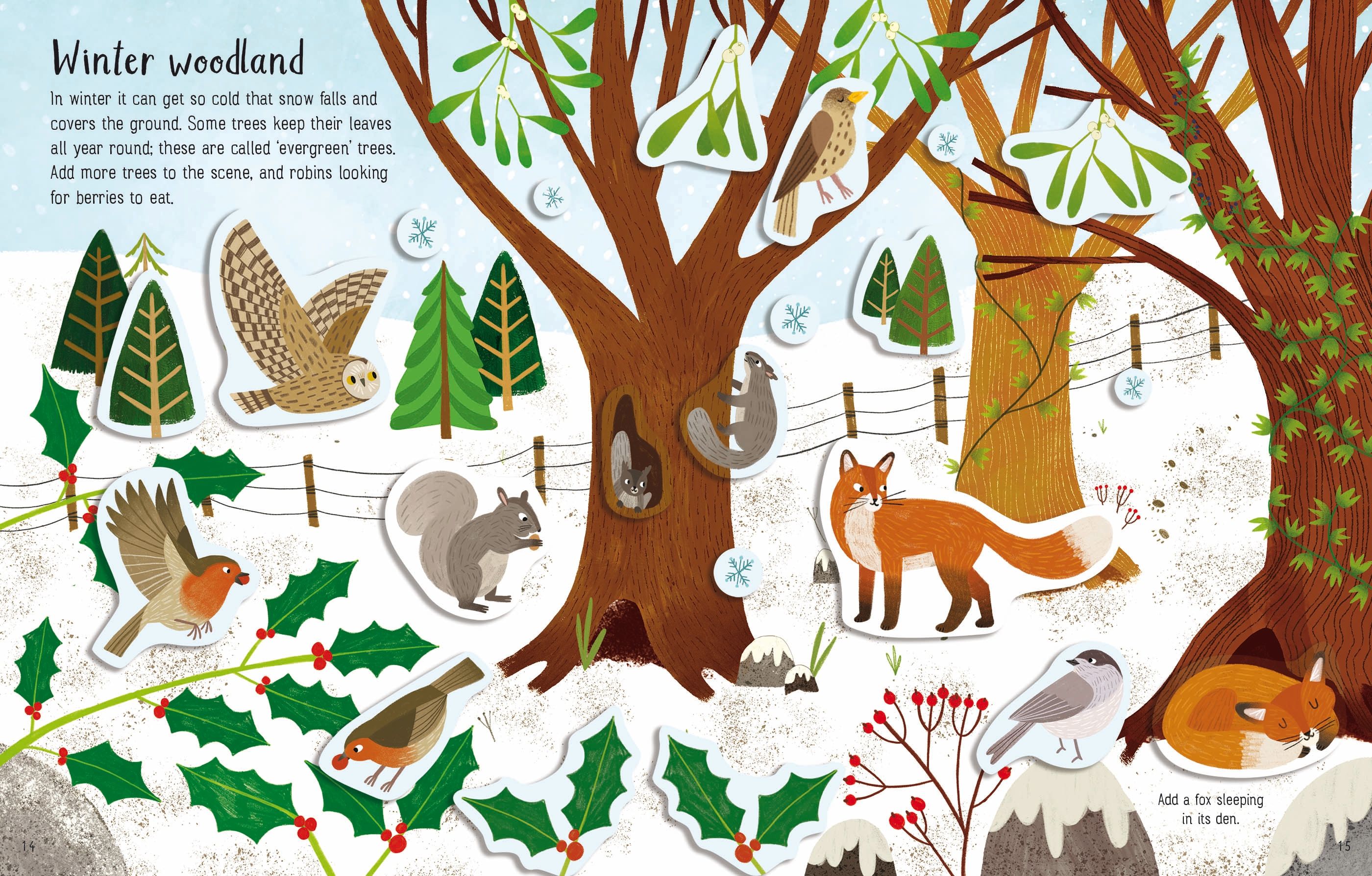 Usborne – First Sticker Book Seasons – Carte cu stickere pentru copii 3+ ani – carte pentru copii Usborne, preview pagini