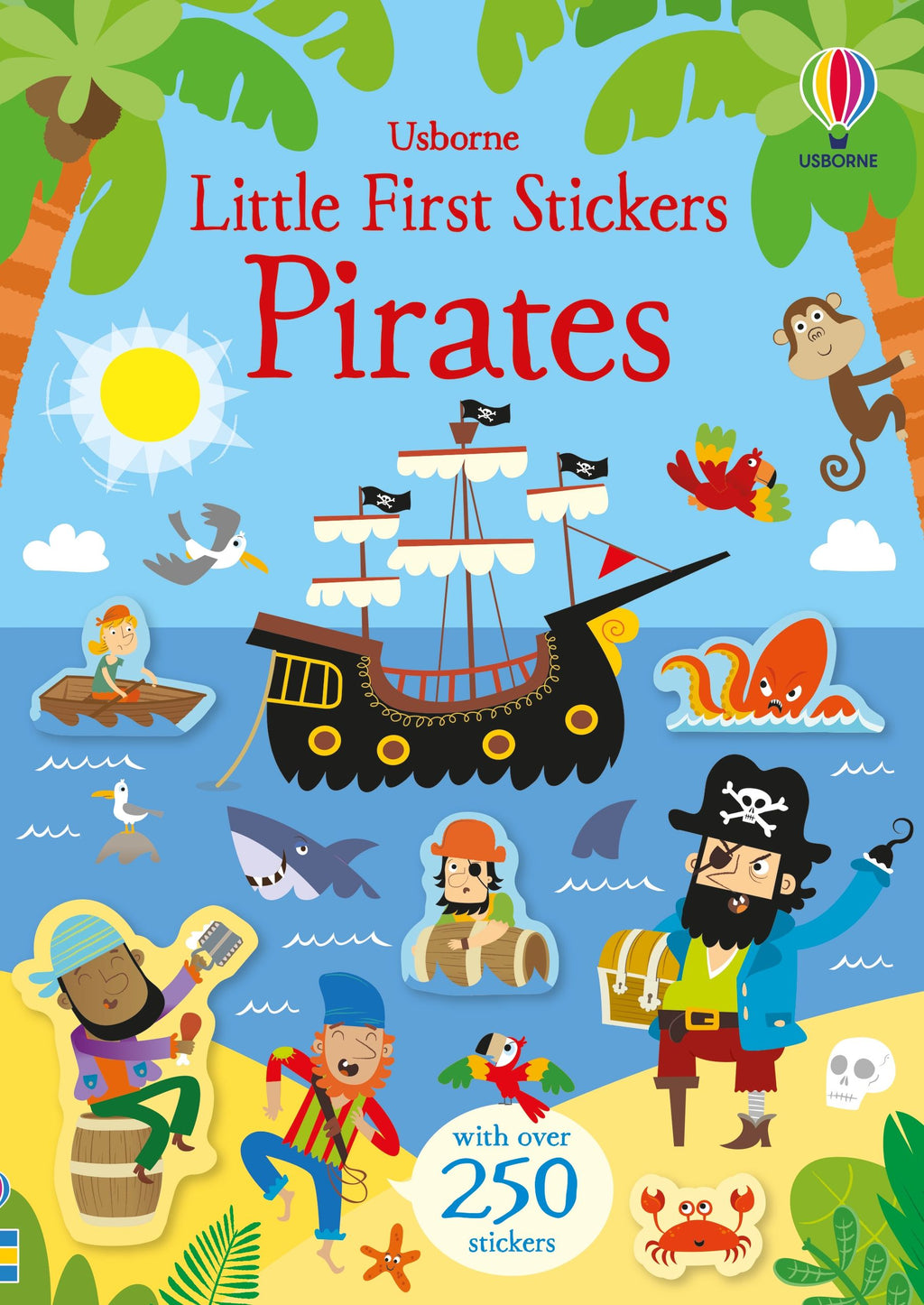 Usborne – Little First Stickers Pirates – Carte cu stickere pentru copii 3+ ani – carte pentru copii Usborne, copertă