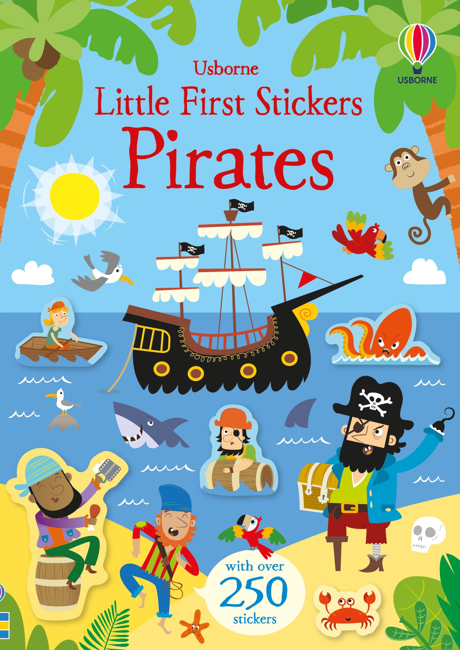 Usborne – Little First Stickers Pirates – Carte cu stickere pentru copii 3+ ani – carte pentru copii Usborne, copertă
