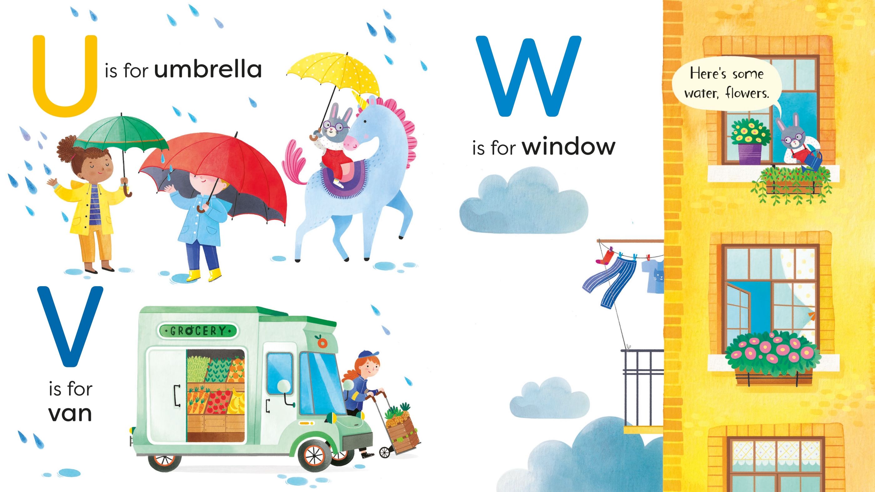Usborne – First Alphabet Book – Carte pentru copii 2+ ani – carte pentru copii Usborne, preview pagini