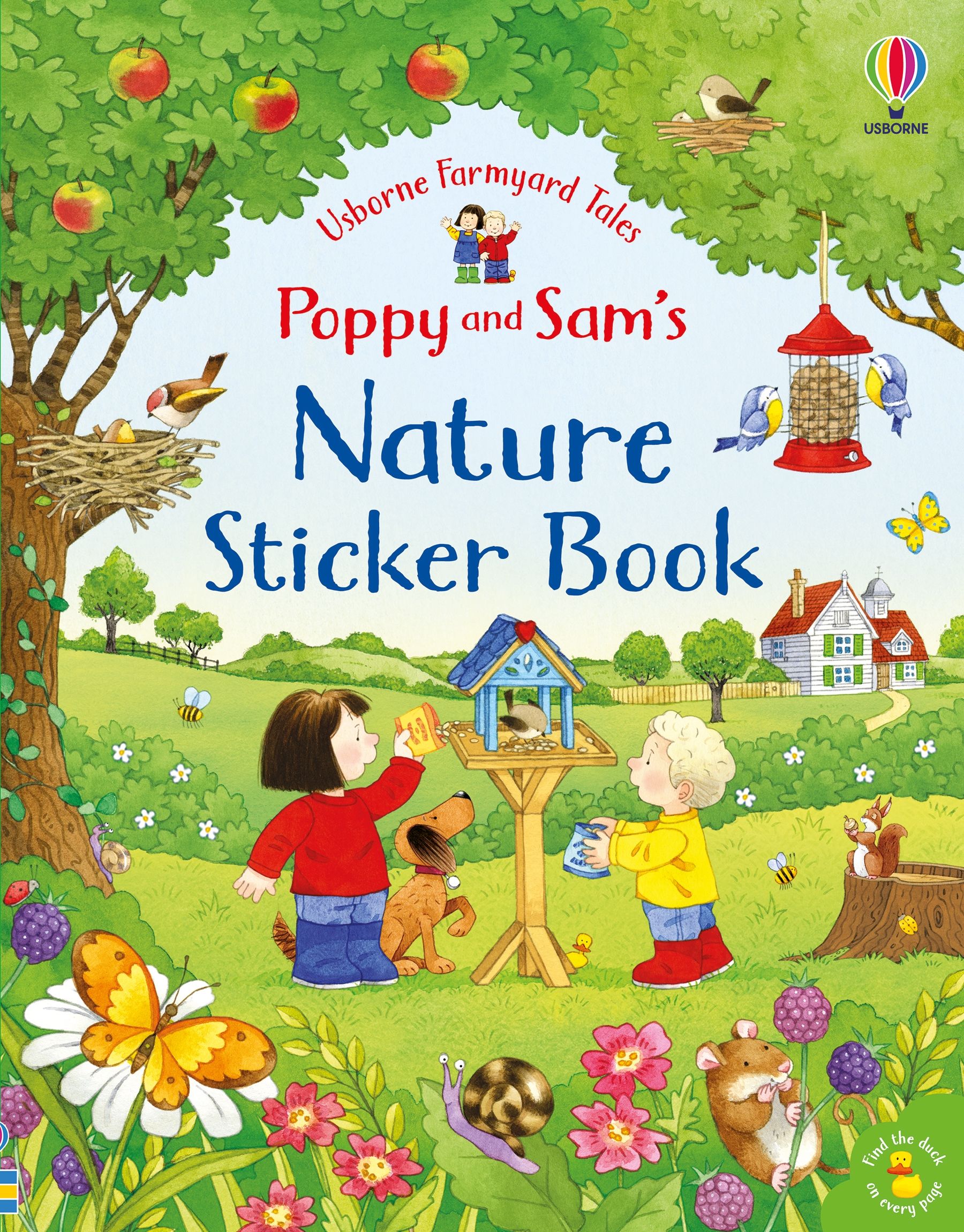 Usborne – Poppy and Sam's Nature Sticker Book – Carte cu stickere pentru copii 3+ ani – carte pentru copii Usborne, copertă