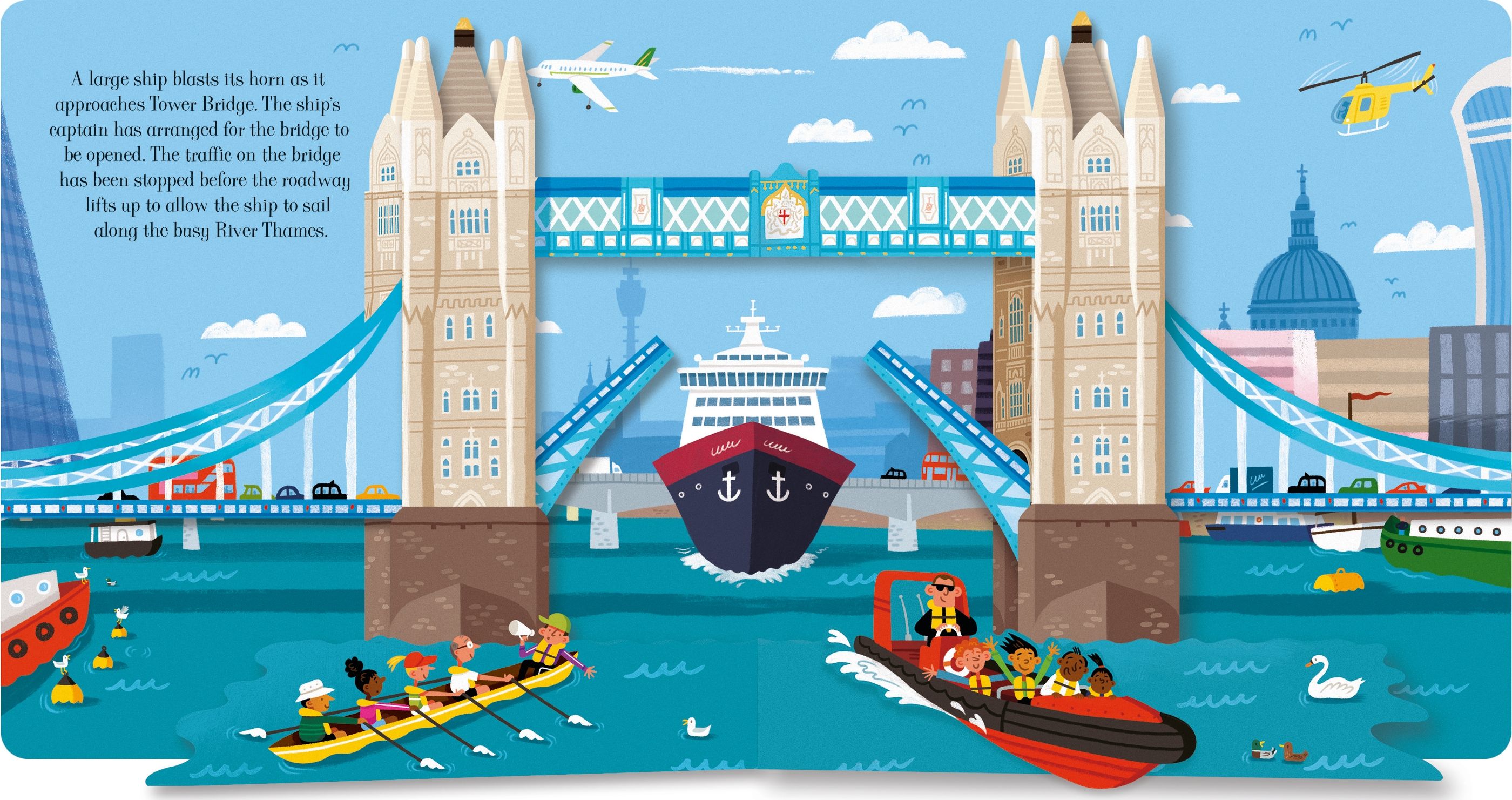 Usborne – Pop-up London – Carte pentru copii 3+ ani – carte pentru copii Usborne, pagini interior ilustrate