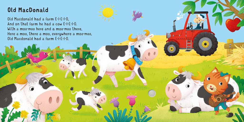 Usborne – Sing-along Nursery Rhymes – Carte cu sunete pentru copii 6+ luni – carte pentru copii Usborne, detalii conținut cu sunete
