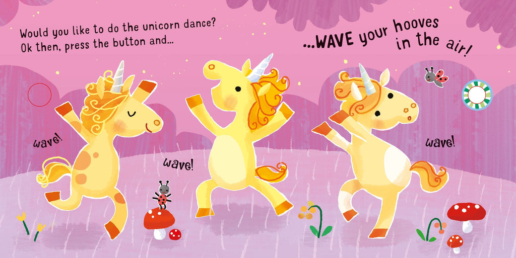 Usborne – Dance with the Unicorns – Carte pentru copii 10+ luni – carte pentru copii Usborne, pagini interior ilustrate