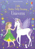 Usborne – Little Sticker Dolly Dressing Unicorns – Carte cu stickere pentru copii 4+ ani – carte pentru copii Usborne, copertă