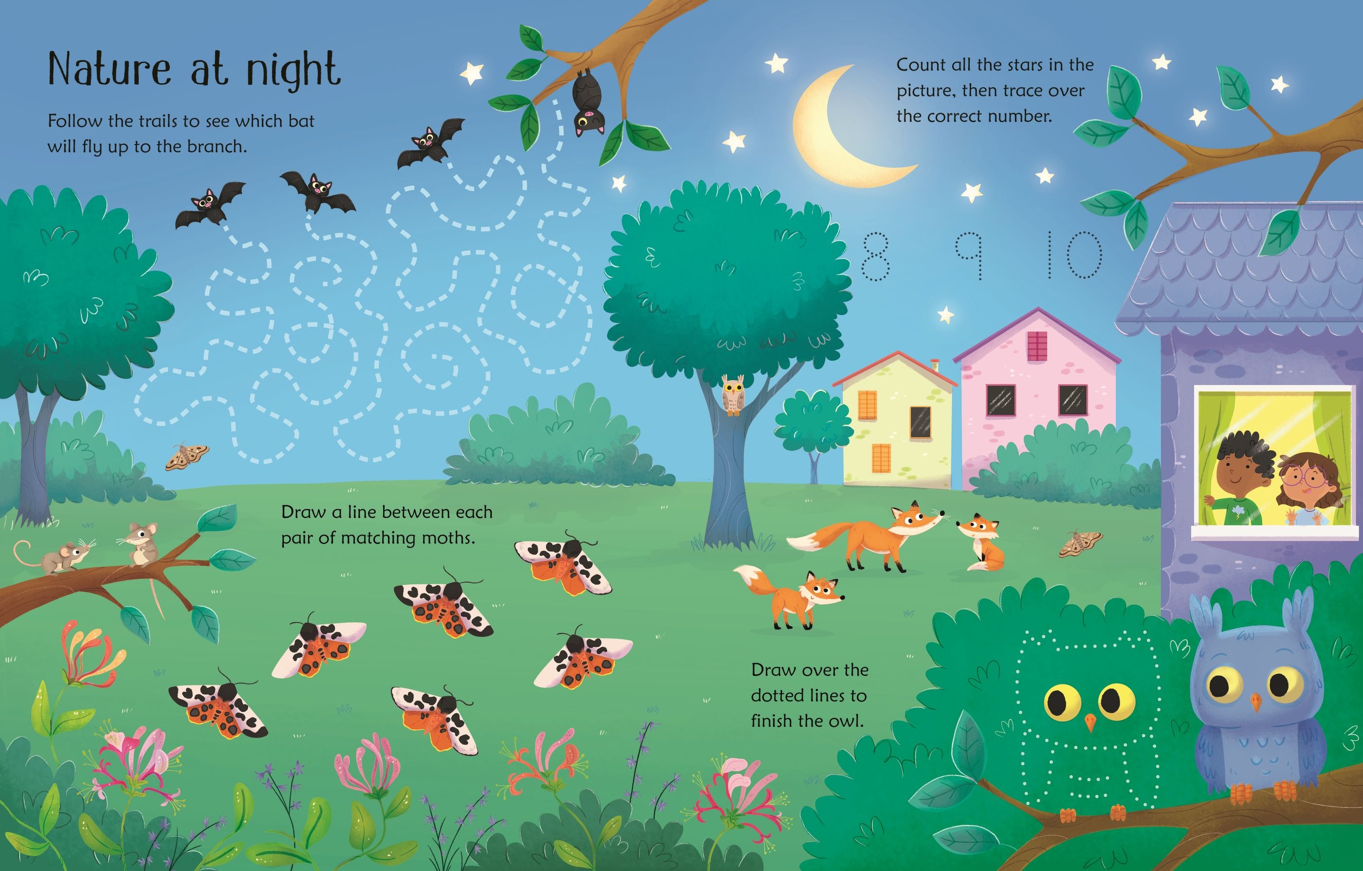 Usborne – Wipe-Clean Nature Activities – Carte de activități (refolosibilă) pentru copii 3+ ani – carte pentru copii Usborne, preview pagini