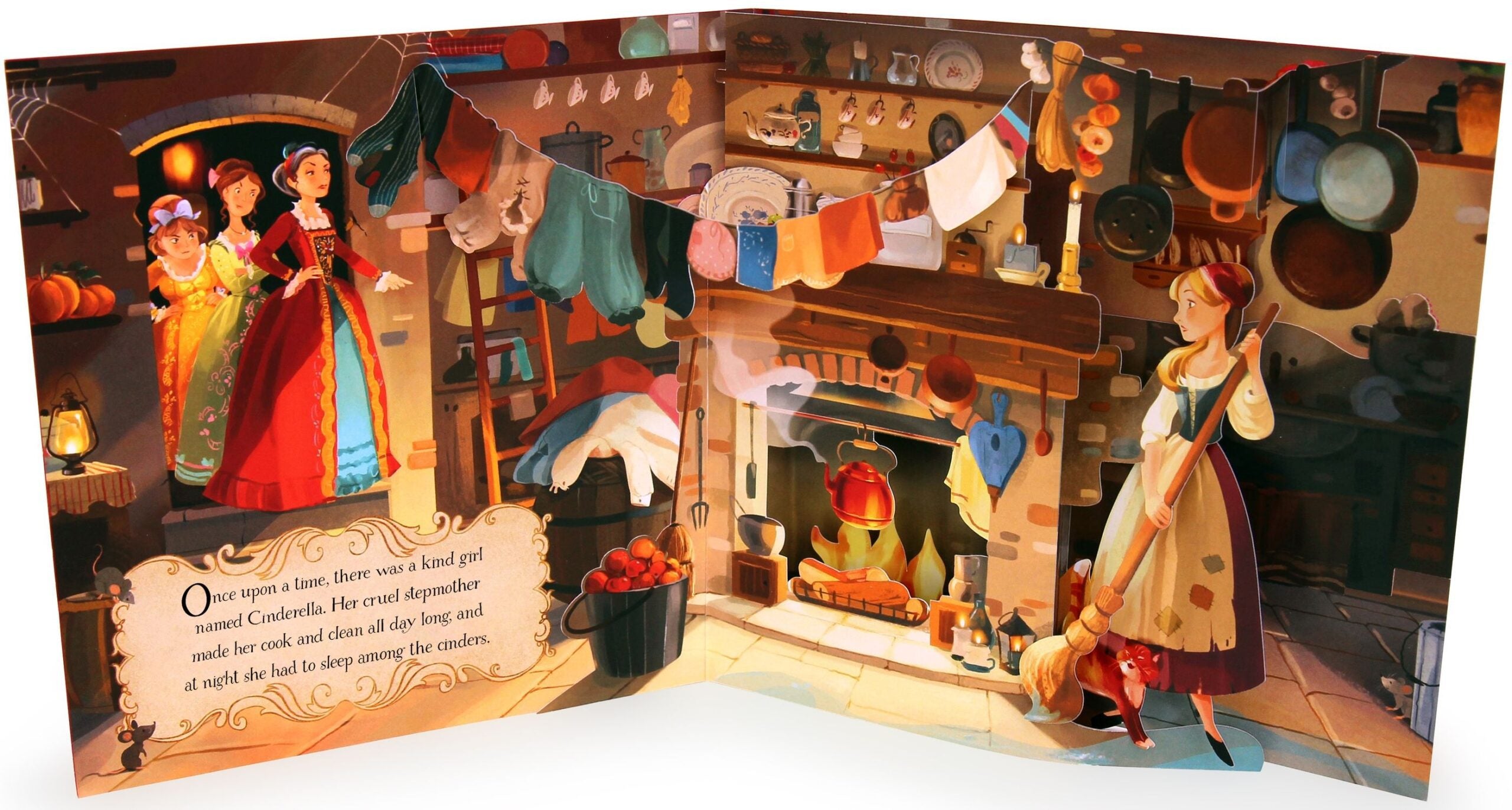 Usborne – Pop-up Cinderella – Carte pentru copii 3+ ani – carte pentru copii Usborne, pagini interior ilustrate
