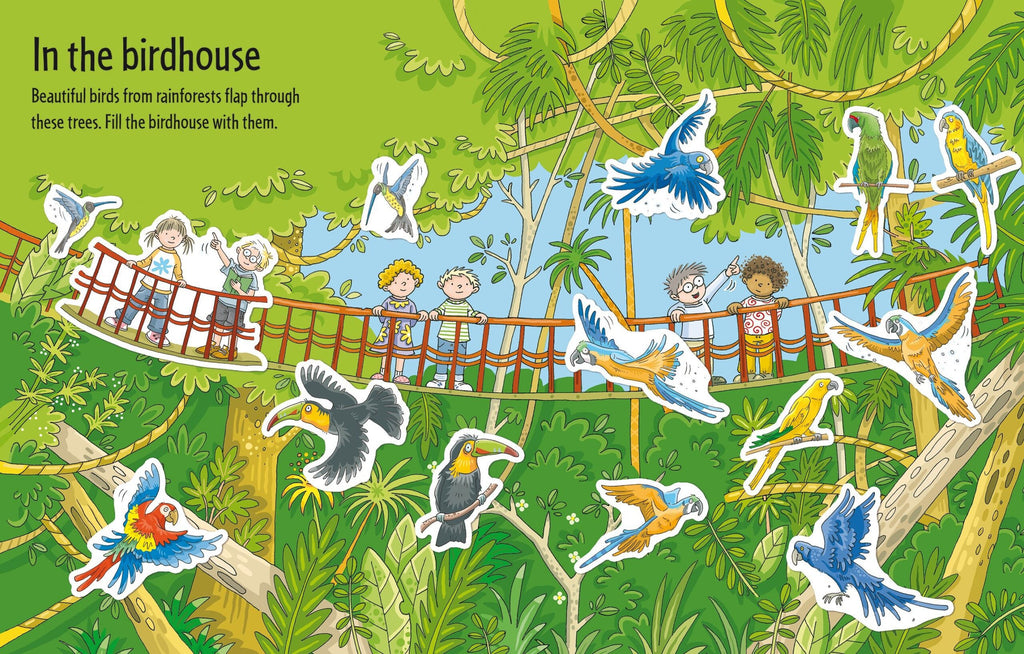 Usborne – First Sticker Book Zoo – Carte cu stickere pentru copii 3+ ani – carte pentru copii Usborne, preview pagini