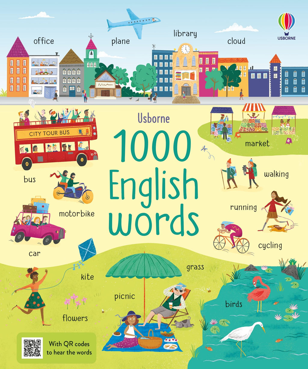 Usborne – 1000 English Words – Carte pentru copii 3+ ani – carte pentru copii Usborne, copertă