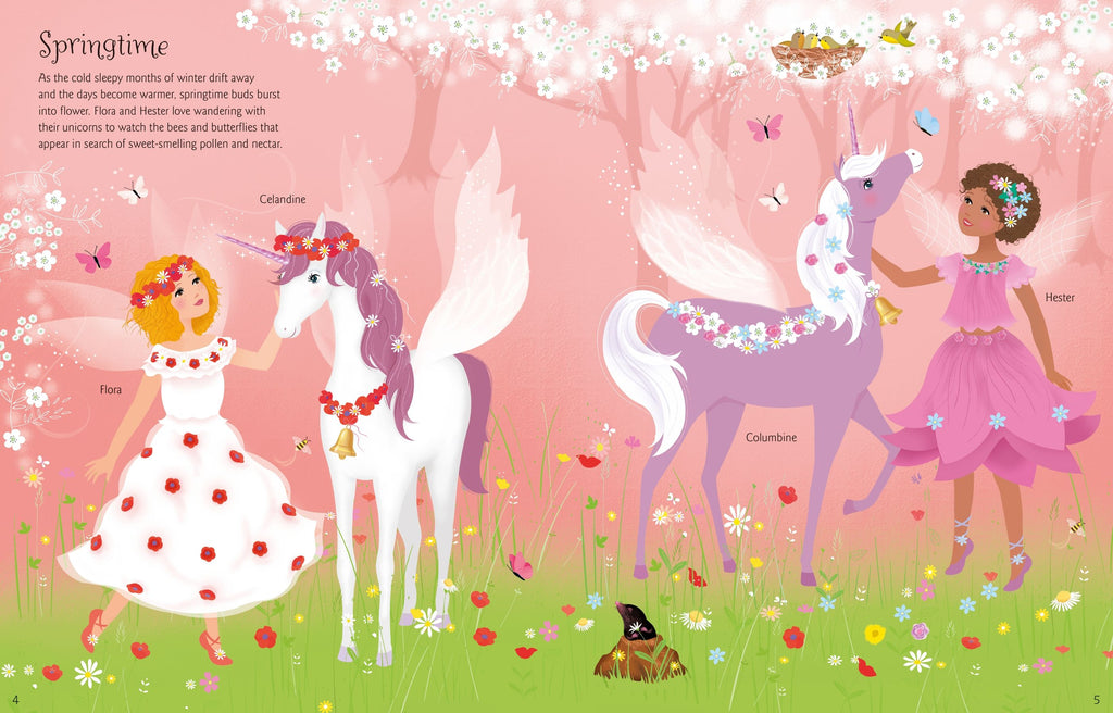 Usborne – Sticker Dolly Dressing Unicorns – Carte cu stickere pentru copii 5+ ani – carte pentru copii Usborne, preview pagini