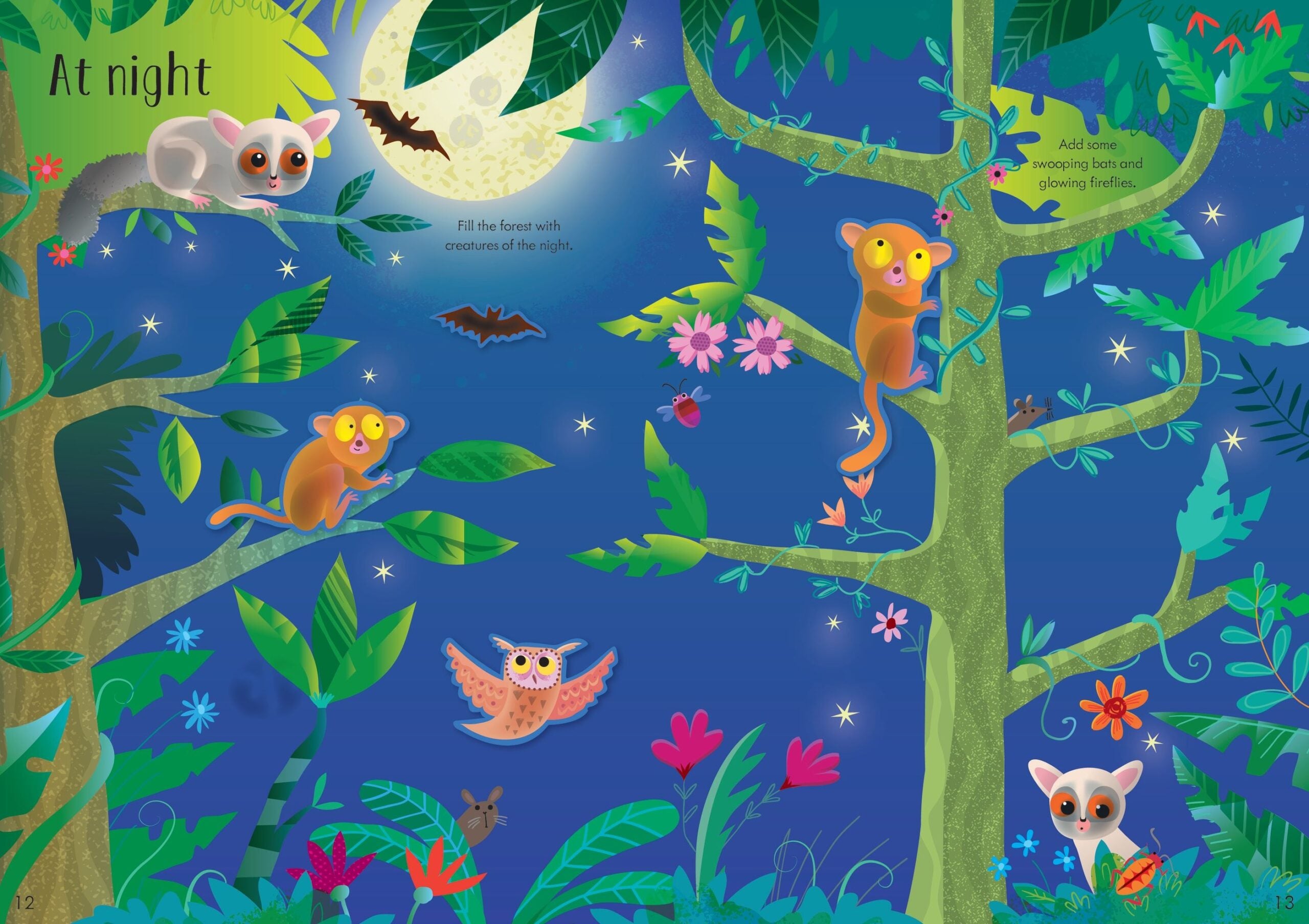 Usborne – Little First Stickers Jungle – Carte cu stickere pentru copii 3+ ani – carte pentru copii Usborne, pagini interior ilustrate