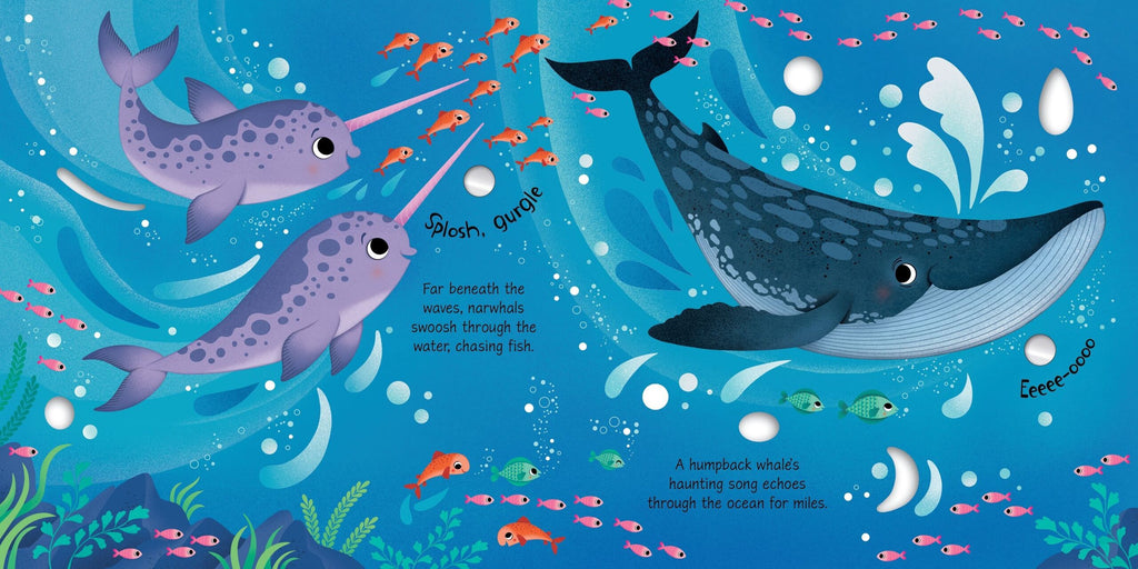 Usborne – Arctic Animals Sound Book – Carte cu sunete pentru copii 6+ luni – carte pentru copii Usborne, pagini interior ilustrate