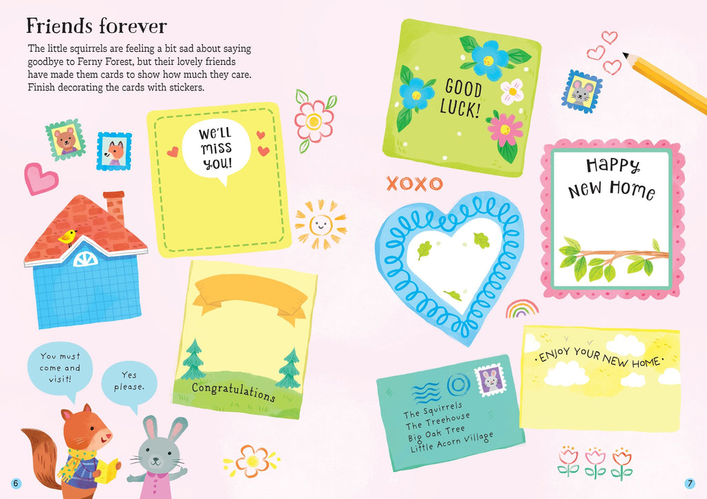 Usborne – Little First Stickers Love and Kindness – Carte cu stickere pentru copii 3+ ani – carte pentru copii Usborne, preview pagini