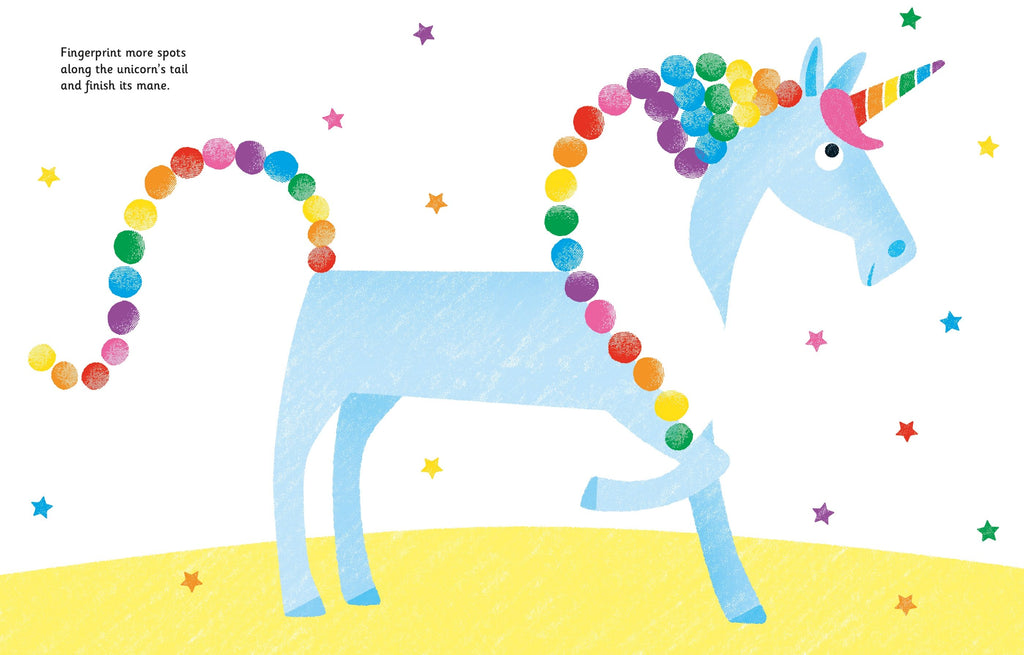 Usborne – Fingerprint Activities Unicorns and Fairies – Carte pentru copii 6+ ani – carte pentru copii Usborne, pagini interior ilustrate