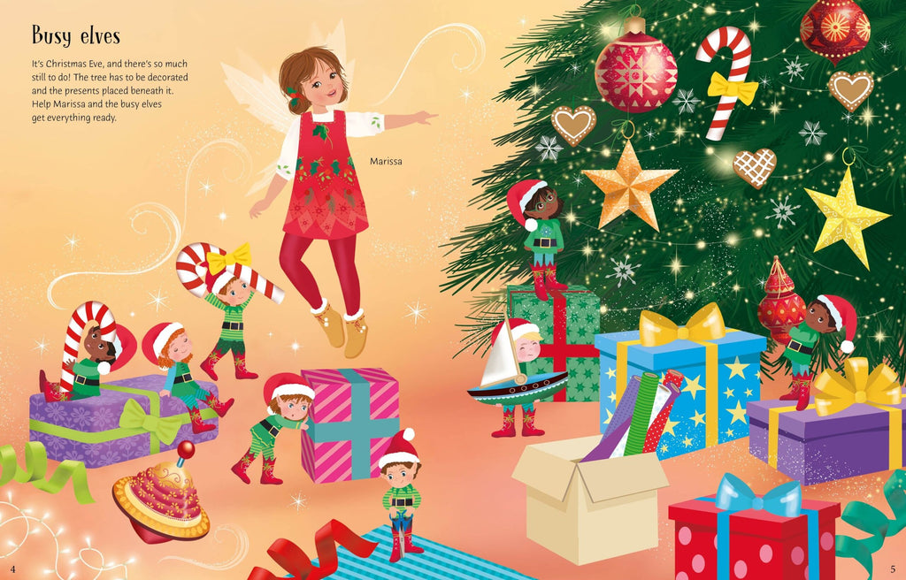 Usborne – Sticker Dolly Dressing Christmas Fairies – Carte cu stickere pentru copii 5+ ani – carte pentru copii Usborne, preview pagini