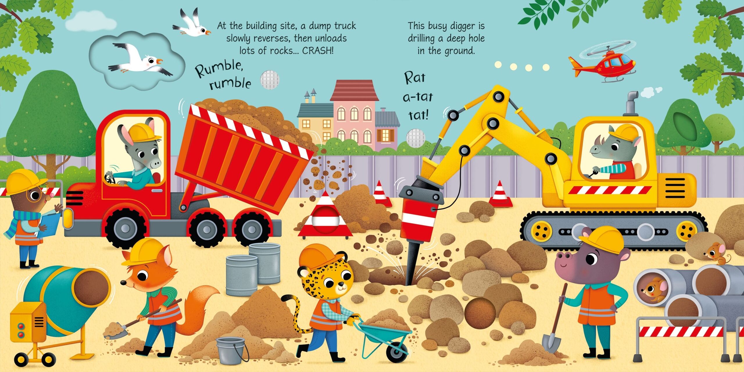 Usborne – Things That Go Sound Book – Carte cu sunete pentru copii 12+ luni – carte pentru copii Usborne, pagini interior ilustrate
