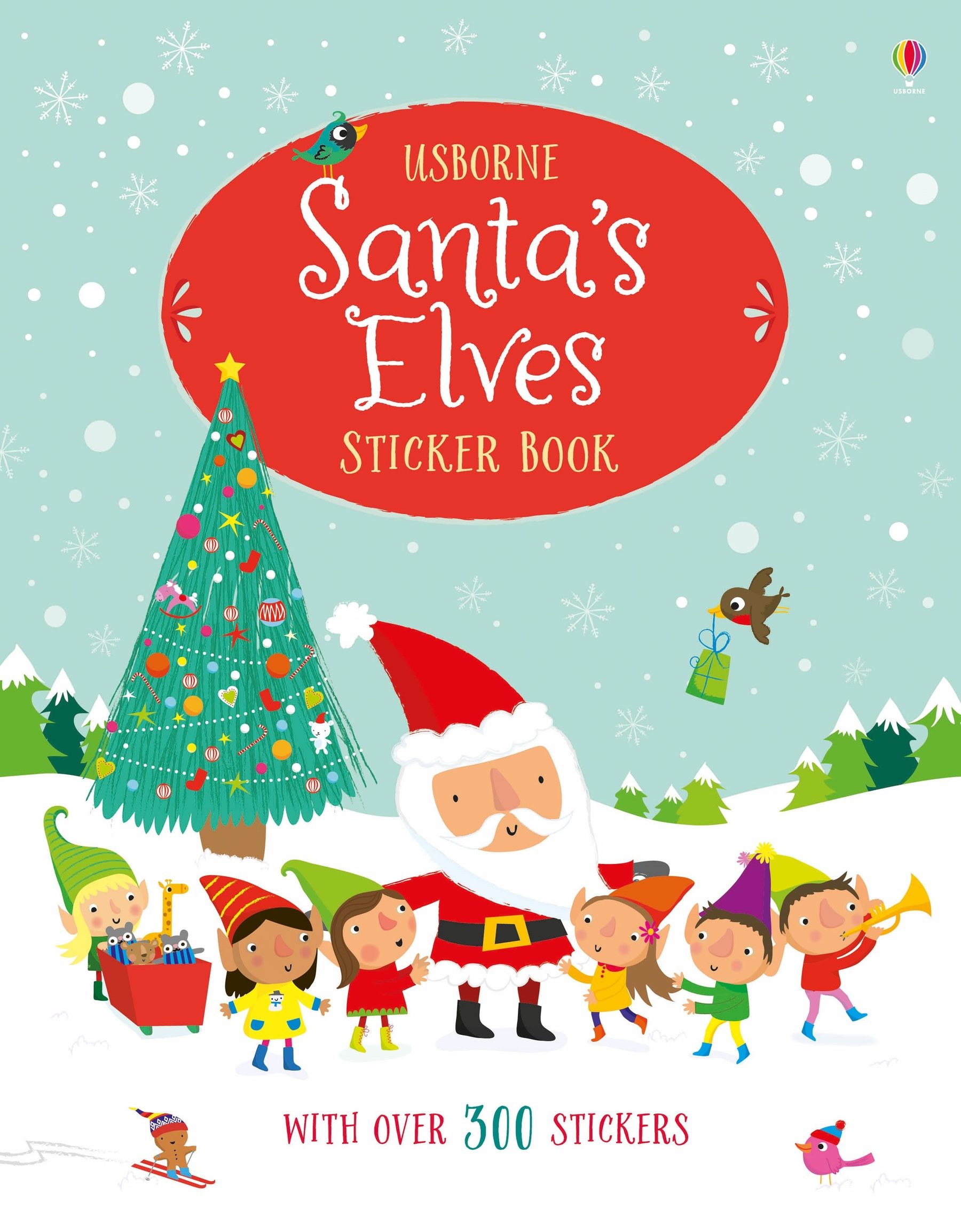 Usborne – Santa's Elves Sticker Book – Carte cu stickere pentru copii 5+ ani – carte pentru copii Usborne, copertă