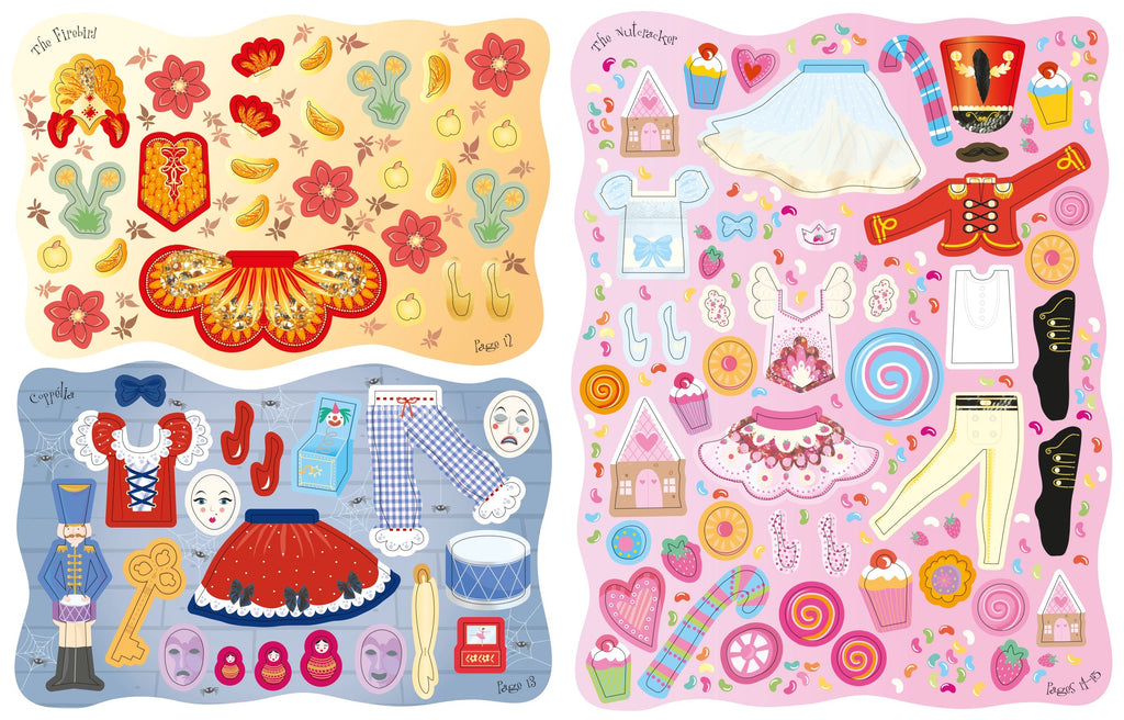 Usborne – Sticker Dolly Dressing Ballerinas – Carte cu stickere pentru copii 5+ ani – carte pentru copii Usborne, preview pagini