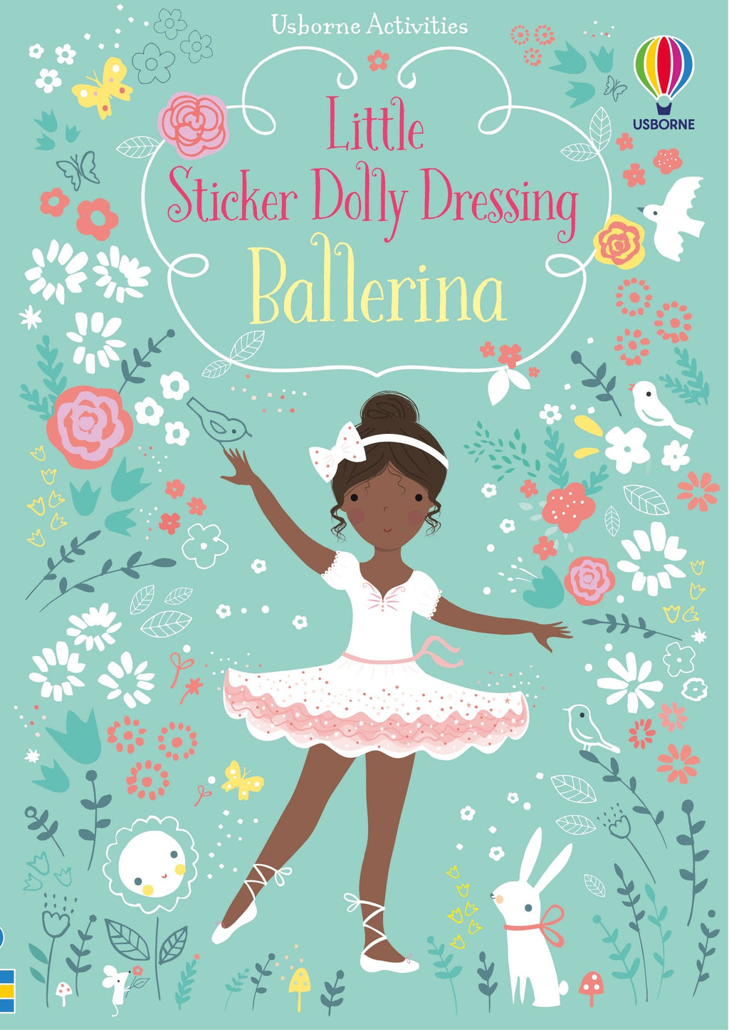 Usborne – Little Sticker Dolly Dressing Ballerina – Carte cu stickere pentru copii 4+ ani – carte pentru copii Usborne, copertă