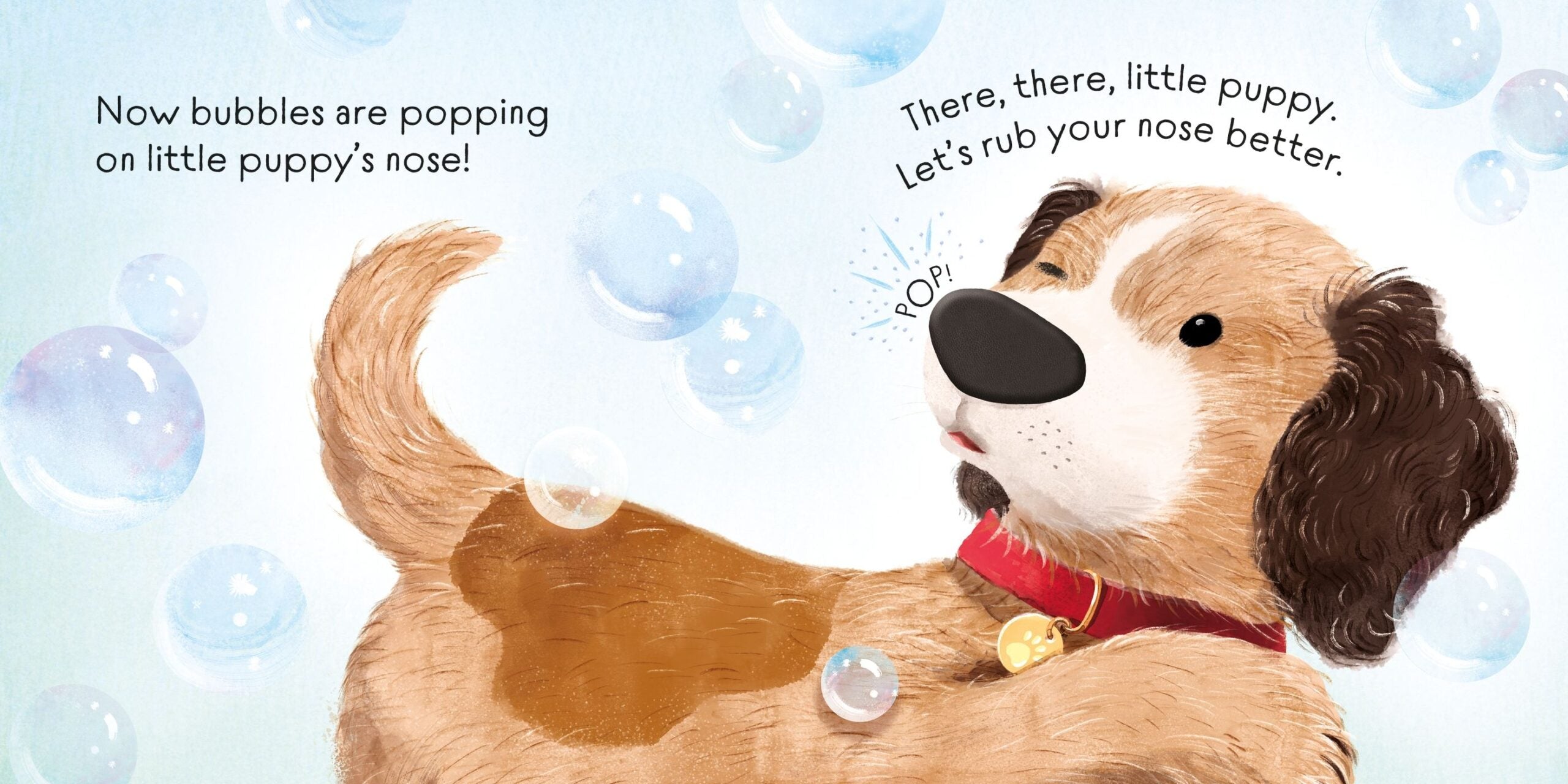 Usborne – There There Little Puppy – Carte pentru copii 6+ luni – carte pentru copii Usborne, pagini interior ilustrate