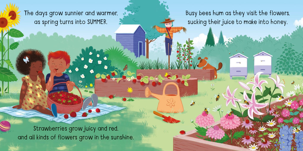 Usborne – Little Board Books The Seasons – Carte pentru copii 18+ luni – carte pentru copii Usborne, detalii conținut