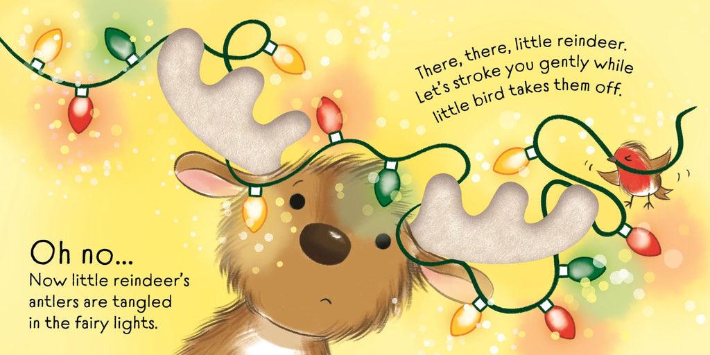 Usborne – There There Little Reindeer – Carte pentru copii 6+ luni – carte pentru copii Usborne, detalii conținut