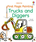 Usborne – First Magic Painting Trucks and Diggers – Carte cu clapete pentru copii 3+ ani – carte pentru copii Usborne, copertă