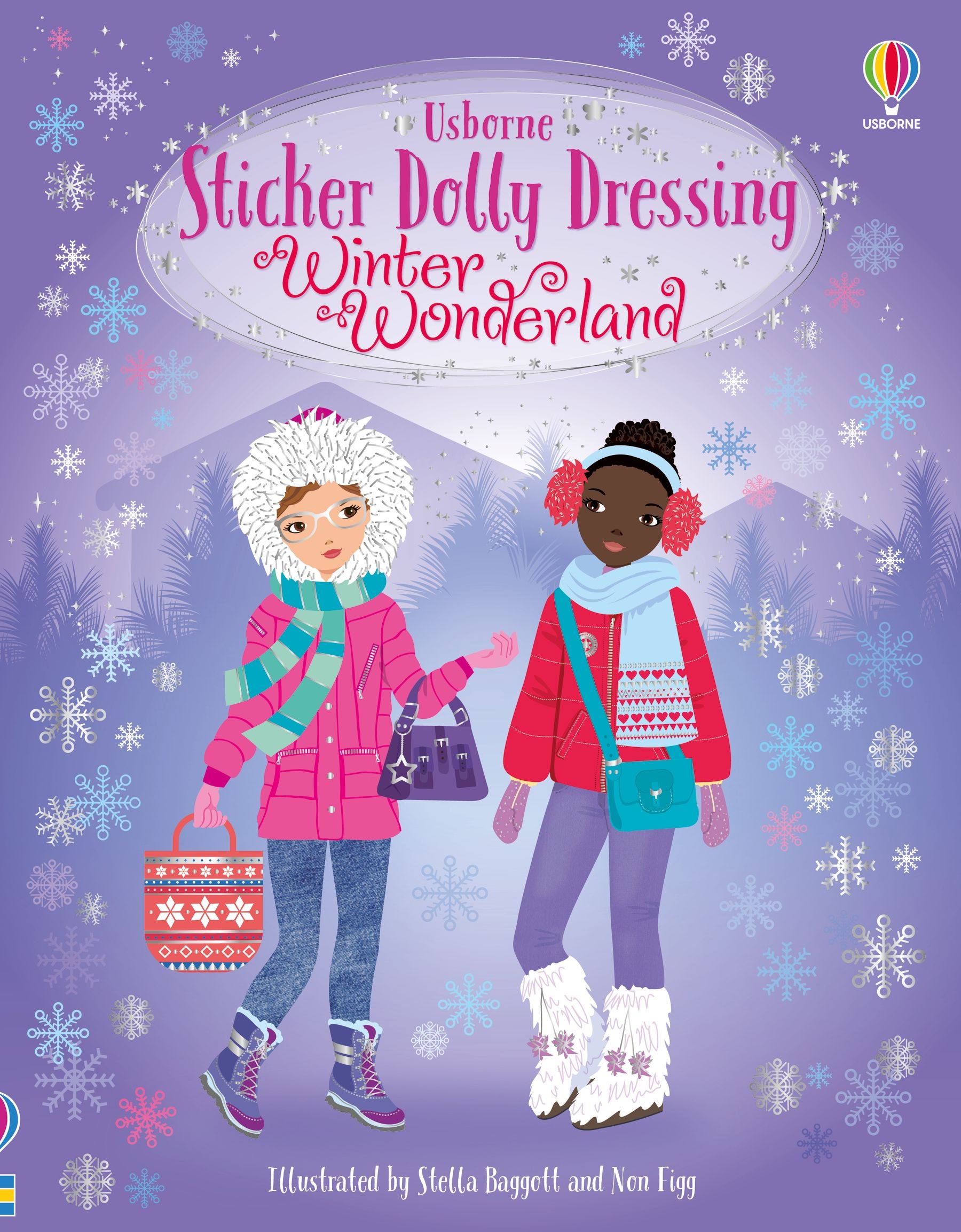 Usborne – Sticker Dolly Dressing Winter Wonderland – Carte cu stickere pentru copii 5+ ani – carte pentru copii Usborne, copertă