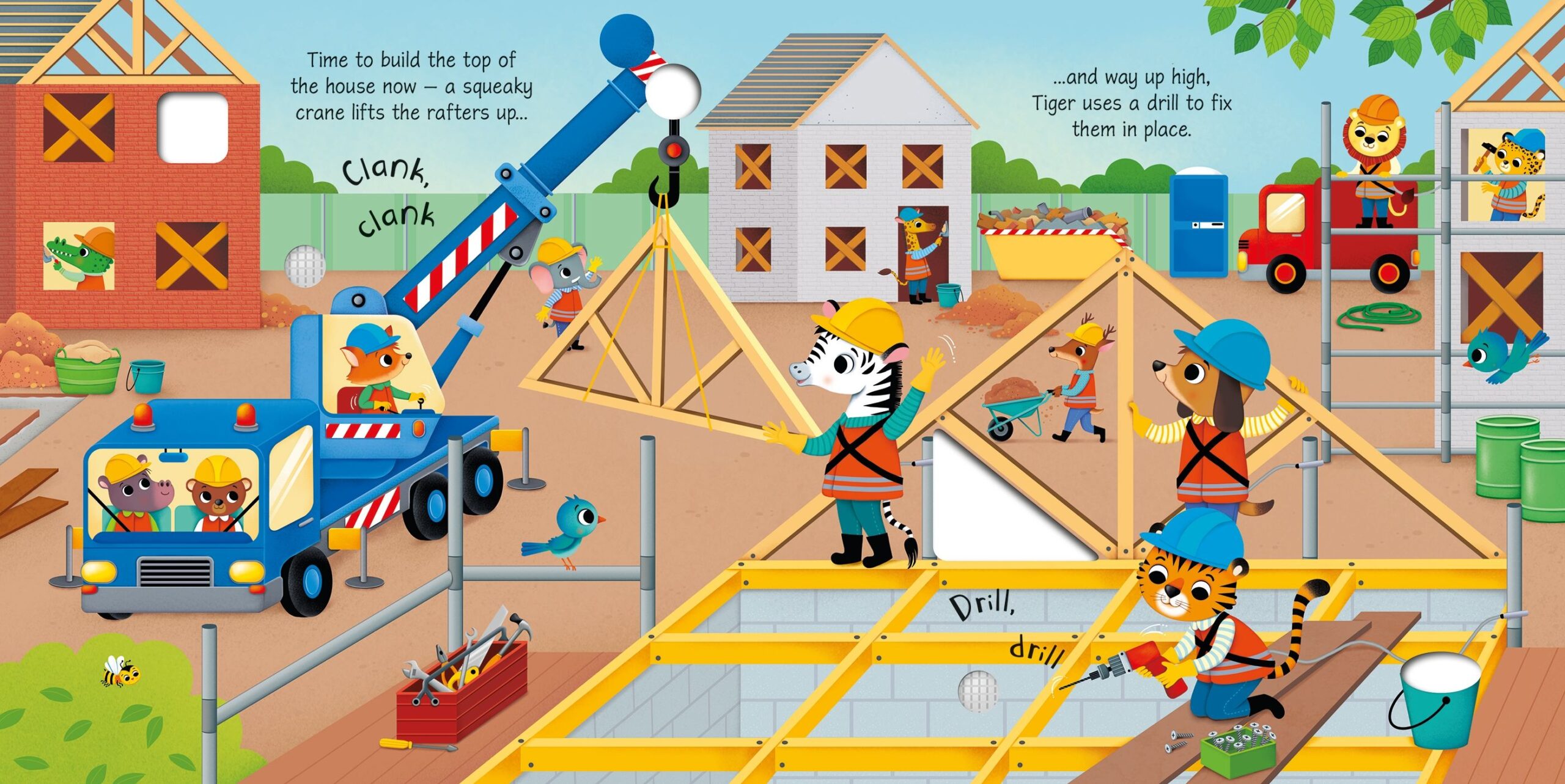 Usborne – Building Site Sounds – Carte pentru copii 12+ luni – carte pentru copii Usborne, preview pagini