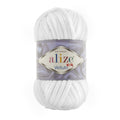 Ghem Alize Velluto 55, alb, fir catifelat de 100 g