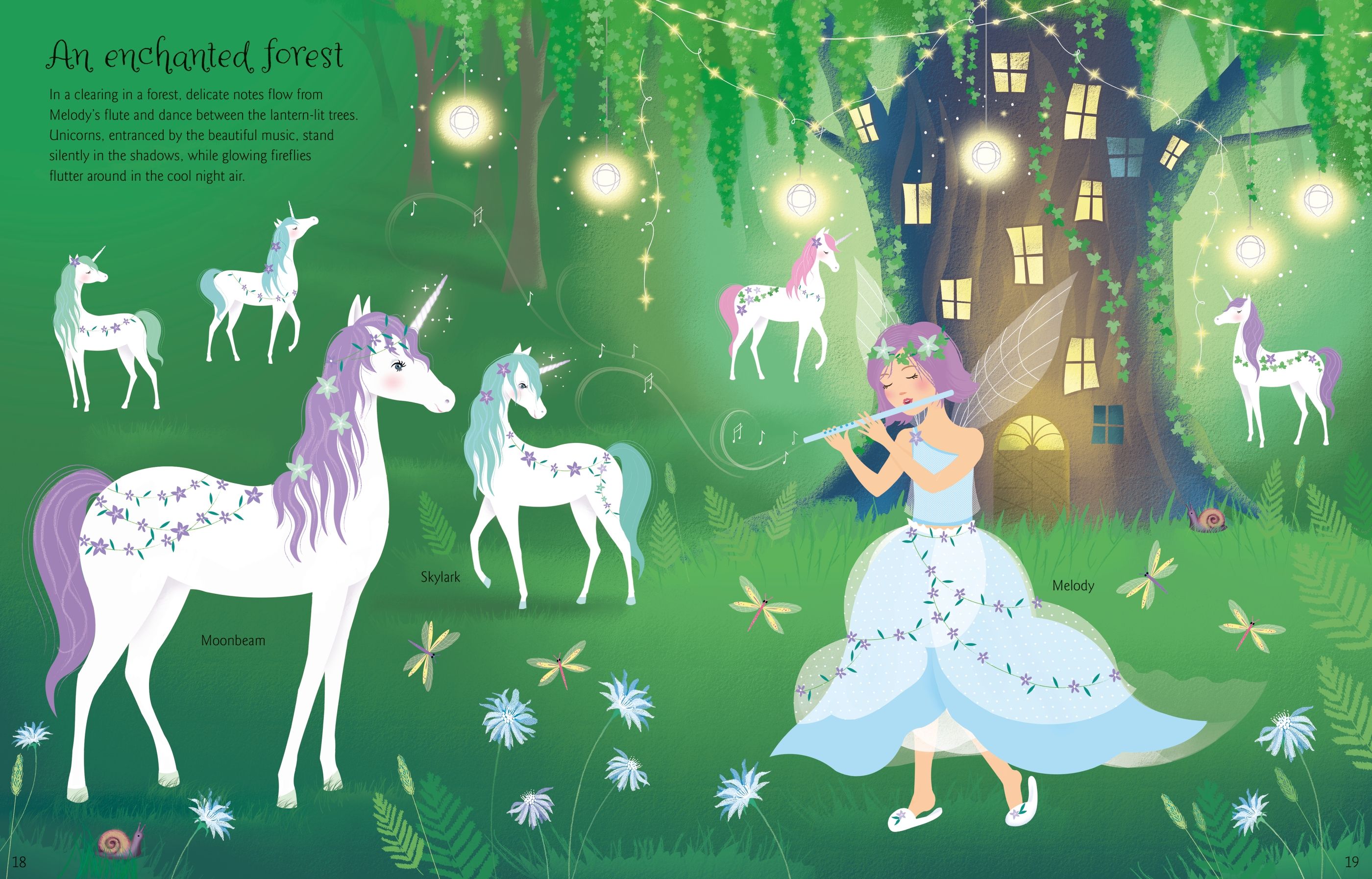Usborne – Sticker Dolly Dressing Unicorns – Carte cu stickere pentru copii 5+ ani – carte pentru copii Usborne, preview pagini
