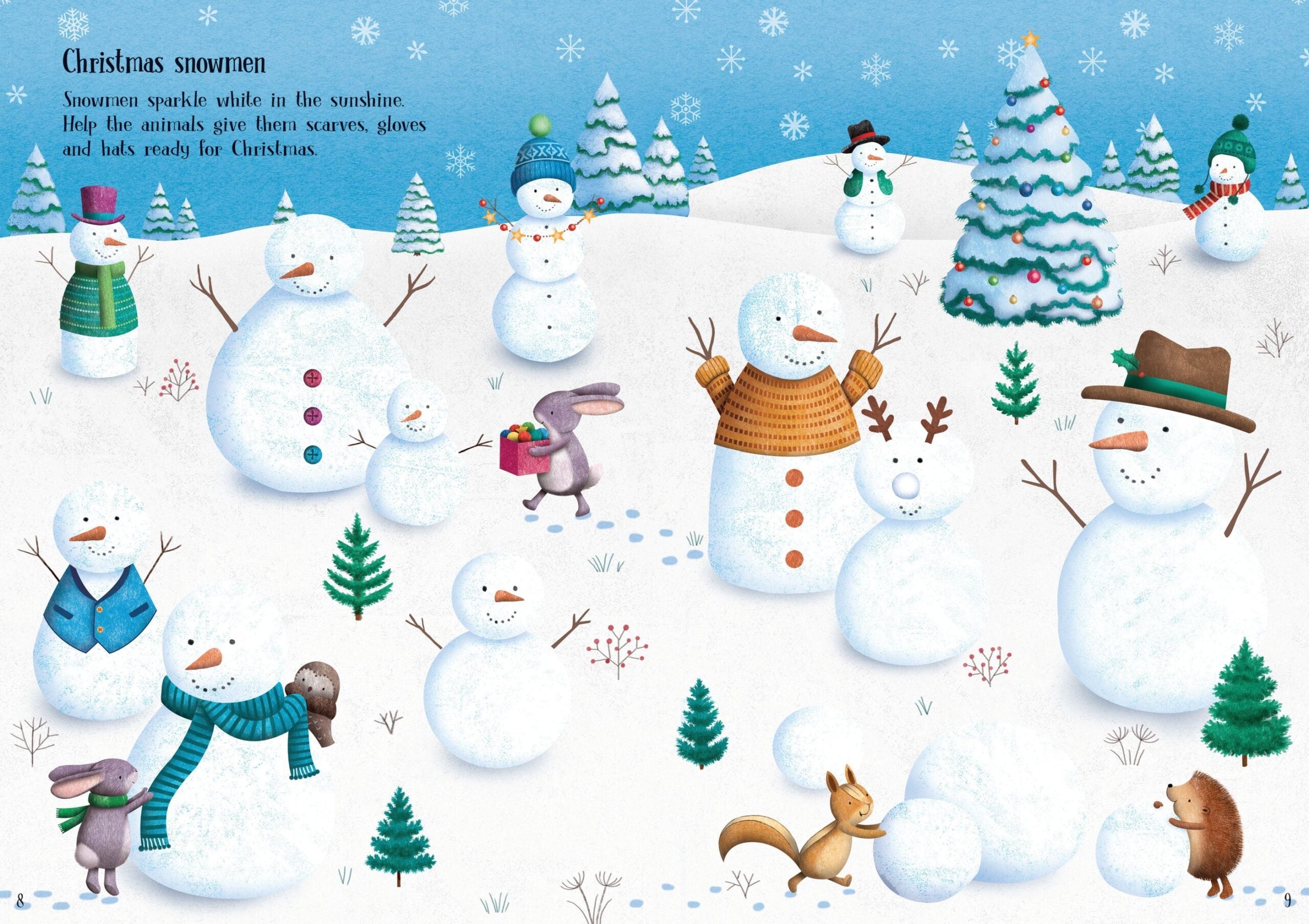 Usborne – Sparkly Christmas Sticker Book – Carte cu stickere pentru copii 3+ ani – carte pentru copii Usborne, preview pagini