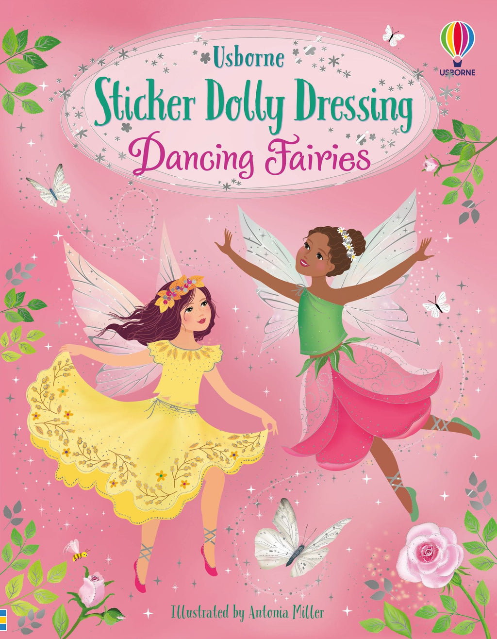Usborne – Sticker Dolly Dressing Dancing Fairies – Carte cu stickere pentru copii 5+ ani – carte pentru copii Usborne, copertă