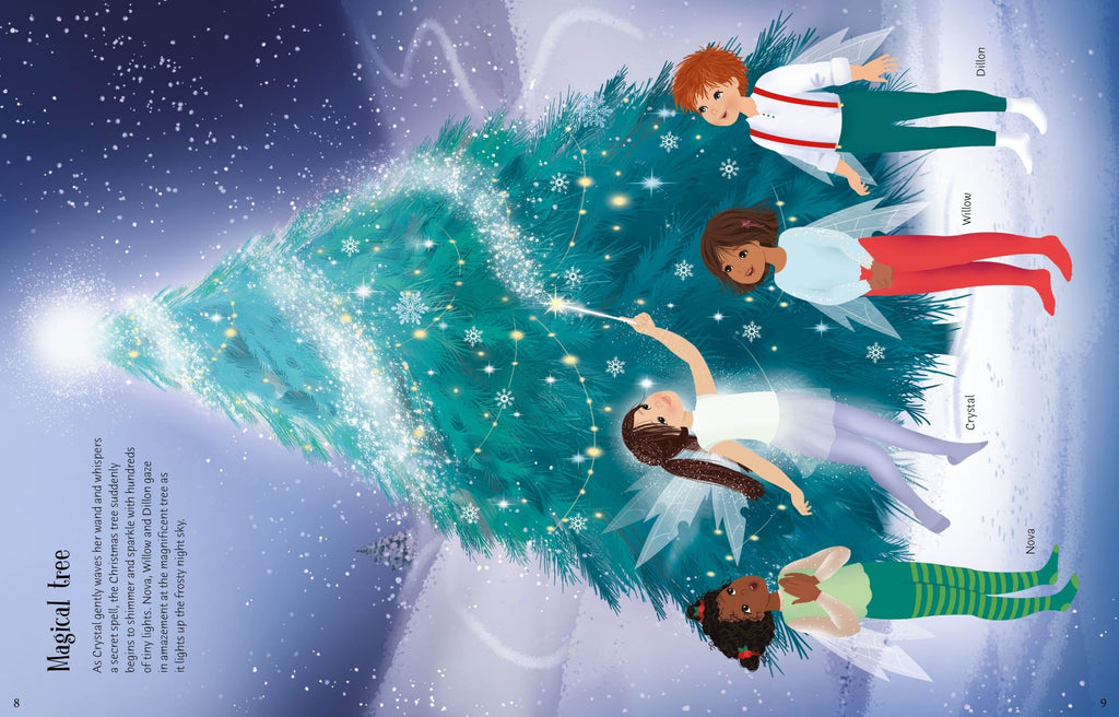Usborne – Sticker Dolly Dressing Christmas Fairies – Carte cu stickere pentru copii 5+ ani – carte pentru copii Usborne, preview pagini