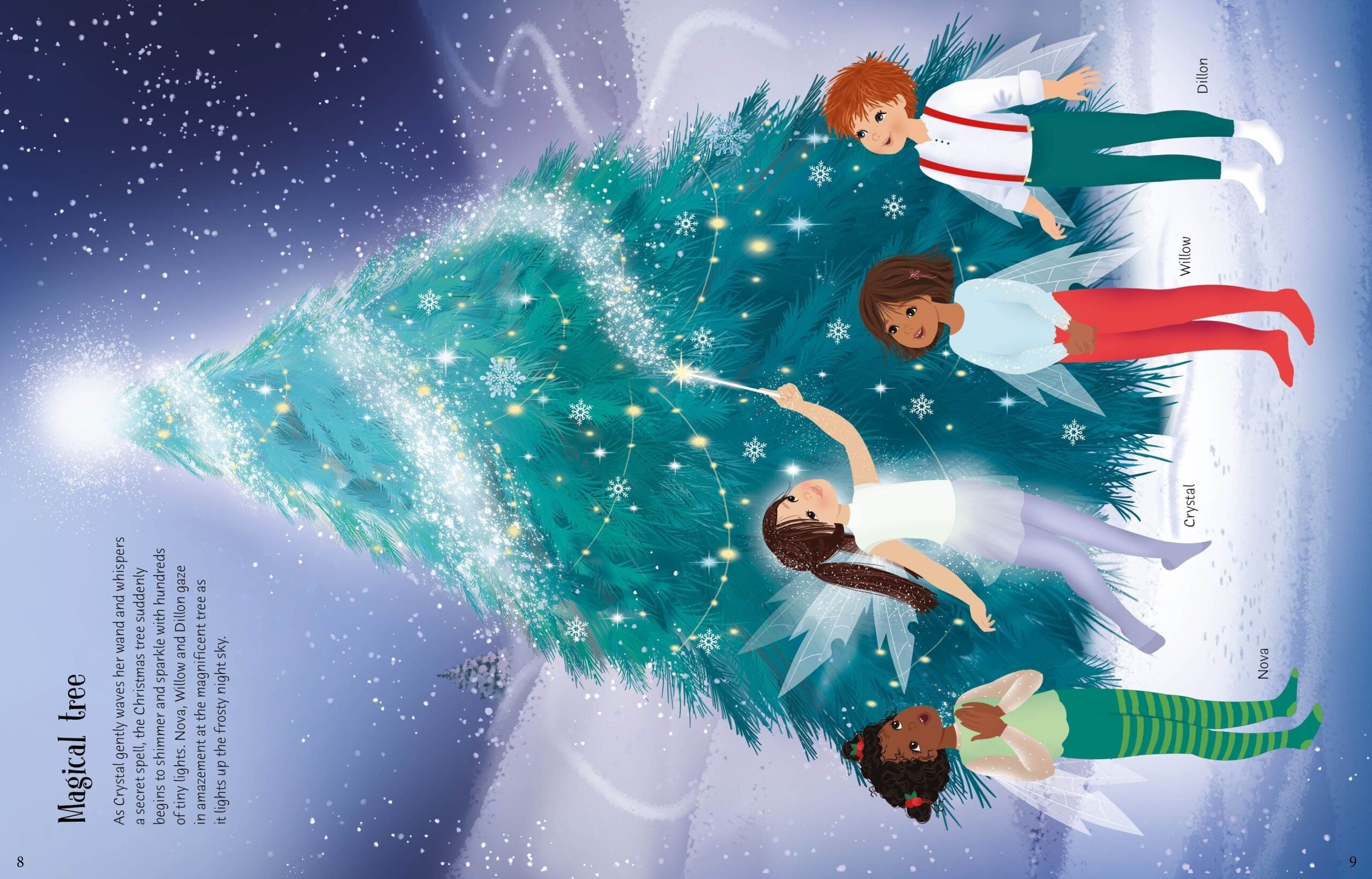 Usborne – Sticker Dolly Dressing Christmas Fairies – Carte cu stickere pentru copii 5+ ani – carte pentru copii Usborne, preview pagini