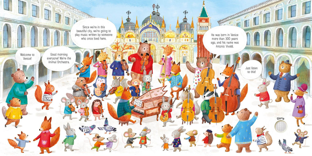 Usborne – The Animal Orchestra Plays Vivaldi – Carte pentru copii 6+ luni – carte pentru copii Usborne, preview pagini