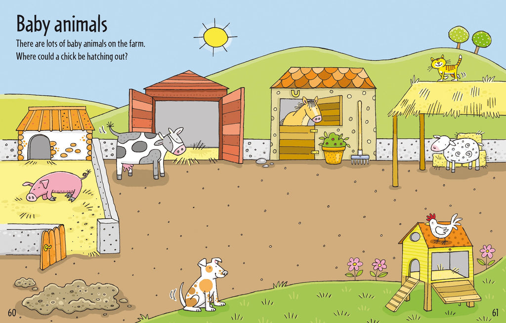Usborne – Big Sticker Book of Animals – Carte cu stickere pentru copii 3+ ani – carte pentru copii Usborne, preview pagini