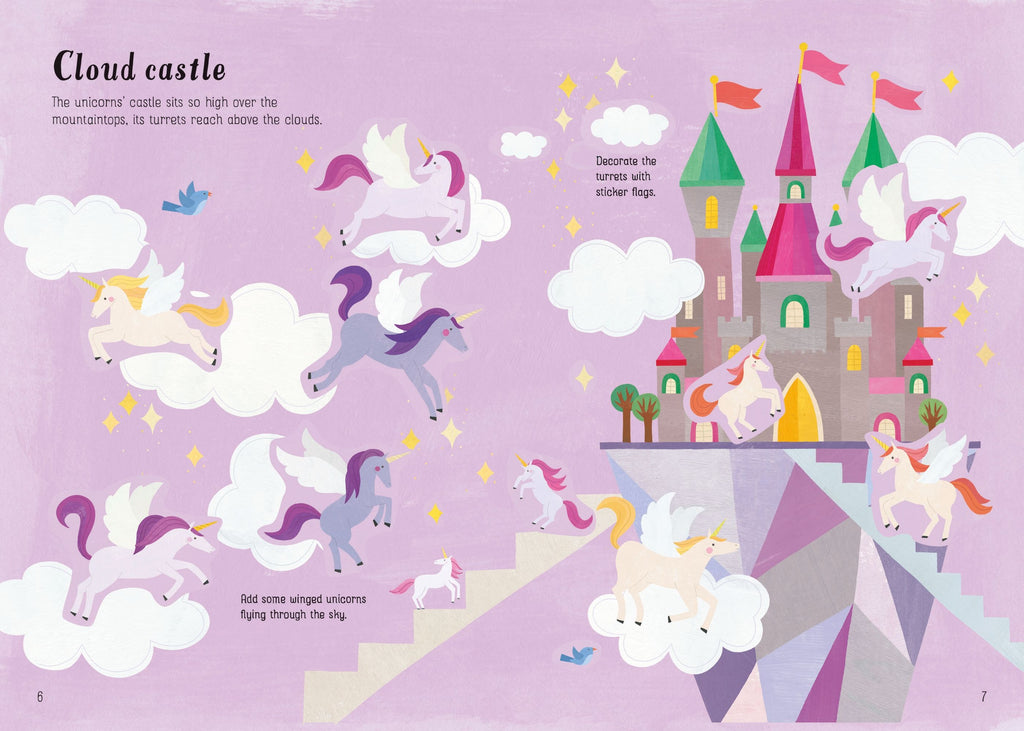 Usborne – Little First Stickers Unicorns – Carte cu stickere pentru copii 3+ ani – carte pentru copii Usborne, preview pagini