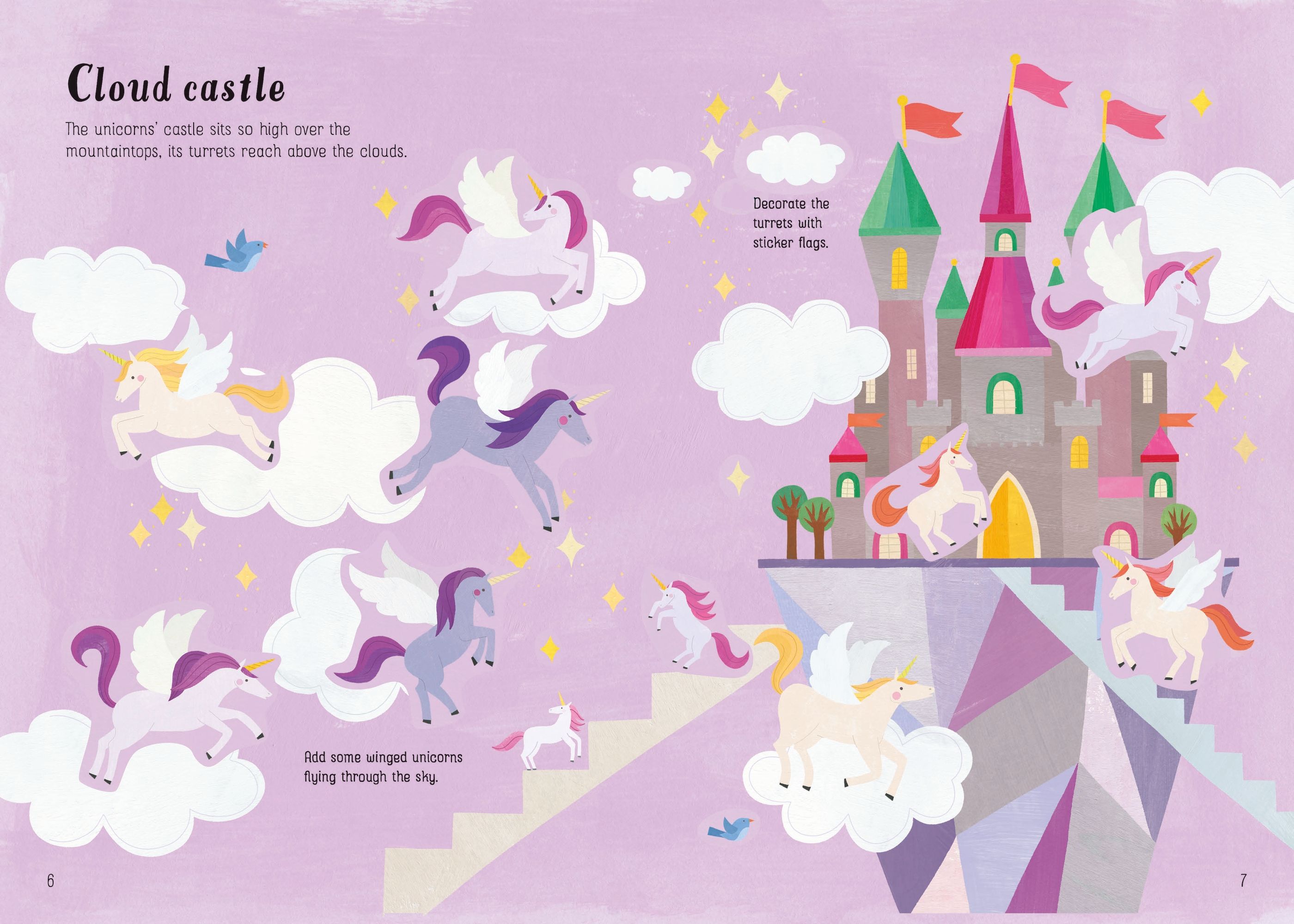 Usborne – Little First Stickers Unicorns – Carte cu stickere pentru copii 3+ ani – carte pentru copii Usborne, preview pagini