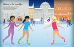 Usborne – Sticker Dolly Dressing Winter Wonderland – Carte cu stickere pentru copii 5+ ani – carte pentru copii Usborne, detalii conținut cu abțibilduri